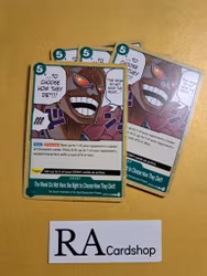 The Weak Do Not Have the Right to Choose How They Die!!! Common Playset OP04-038 Kingdoms of Intrigue OP04 One Piece Card Game