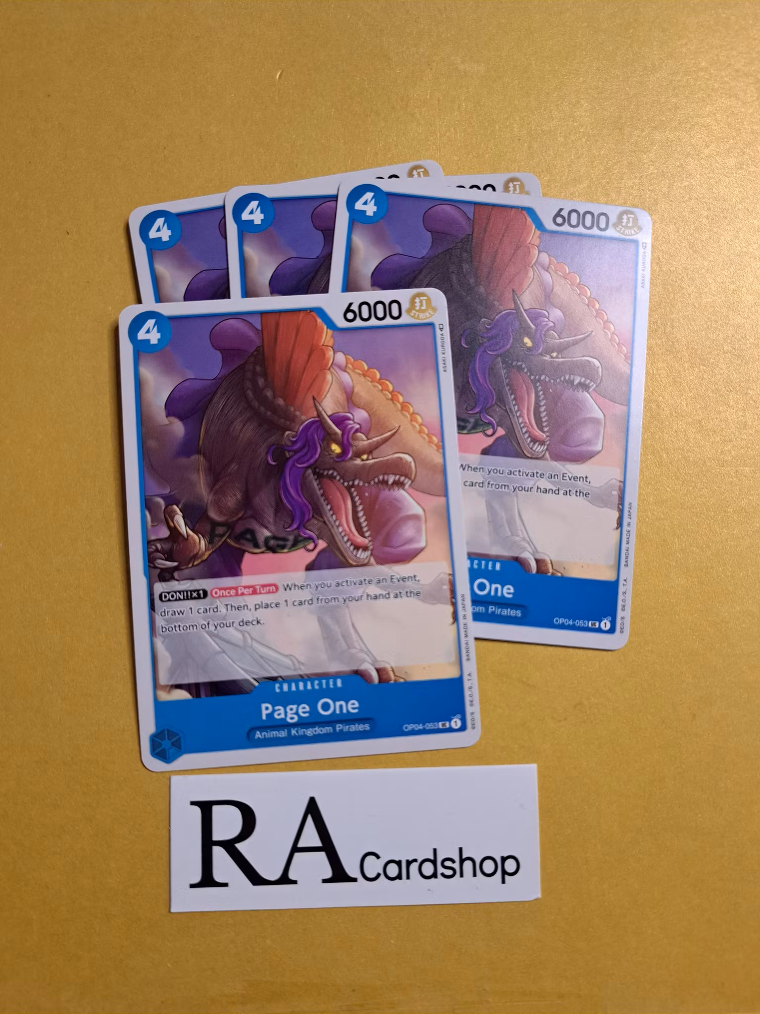 Page One Uncommon Playset OP04-053 Kingdoms of Intrigue OP04 One Piece Card Game