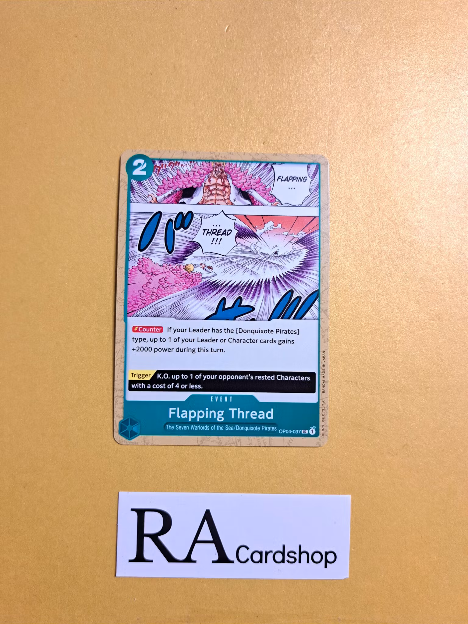 Flapping Thread Uncommon OP04-037 Kingdoms of Intrigue OP04 One Piece Card Game