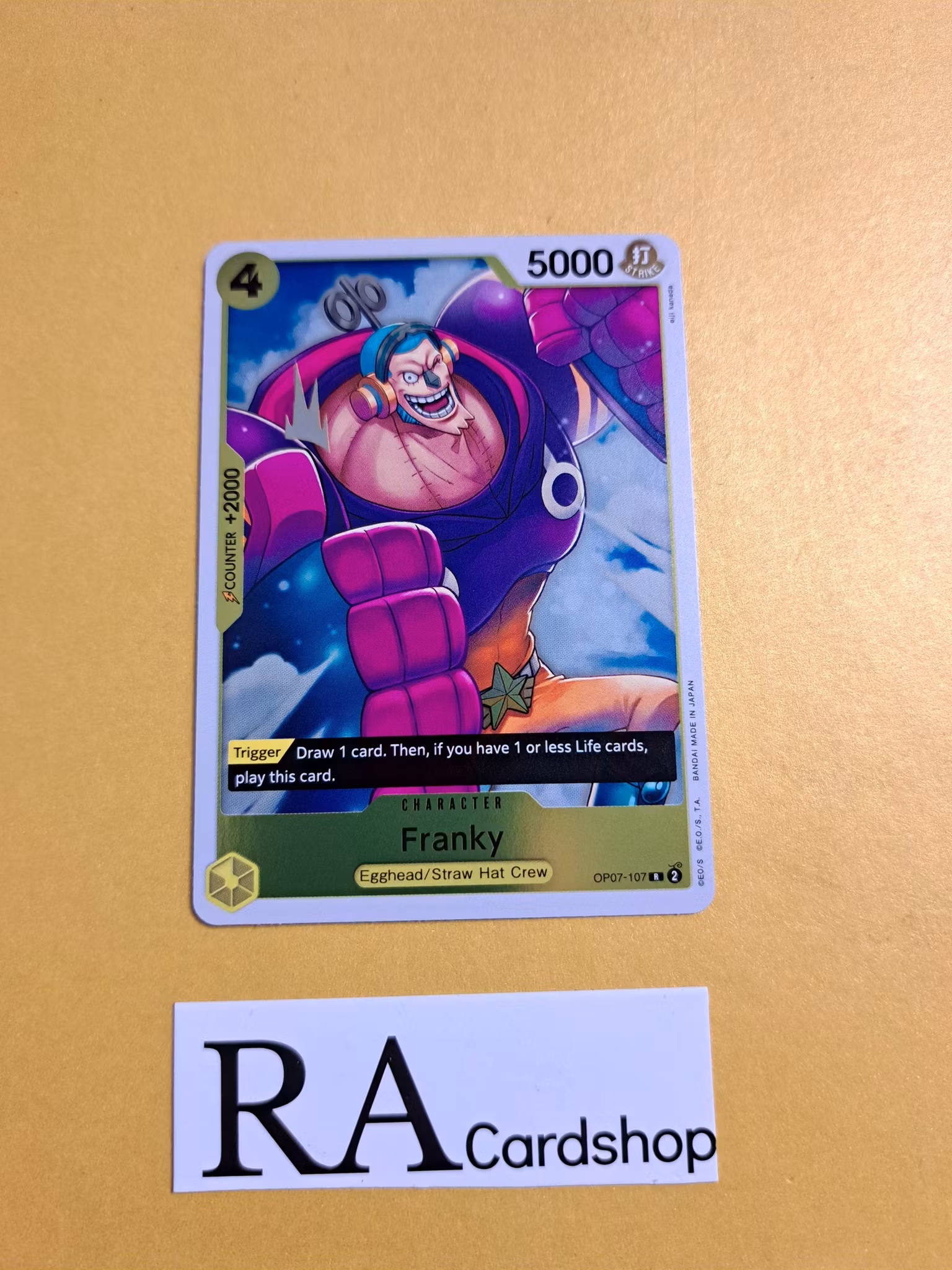 Franky Rare Foil OP07-107 500 Years Into The Future One Piece Card Game