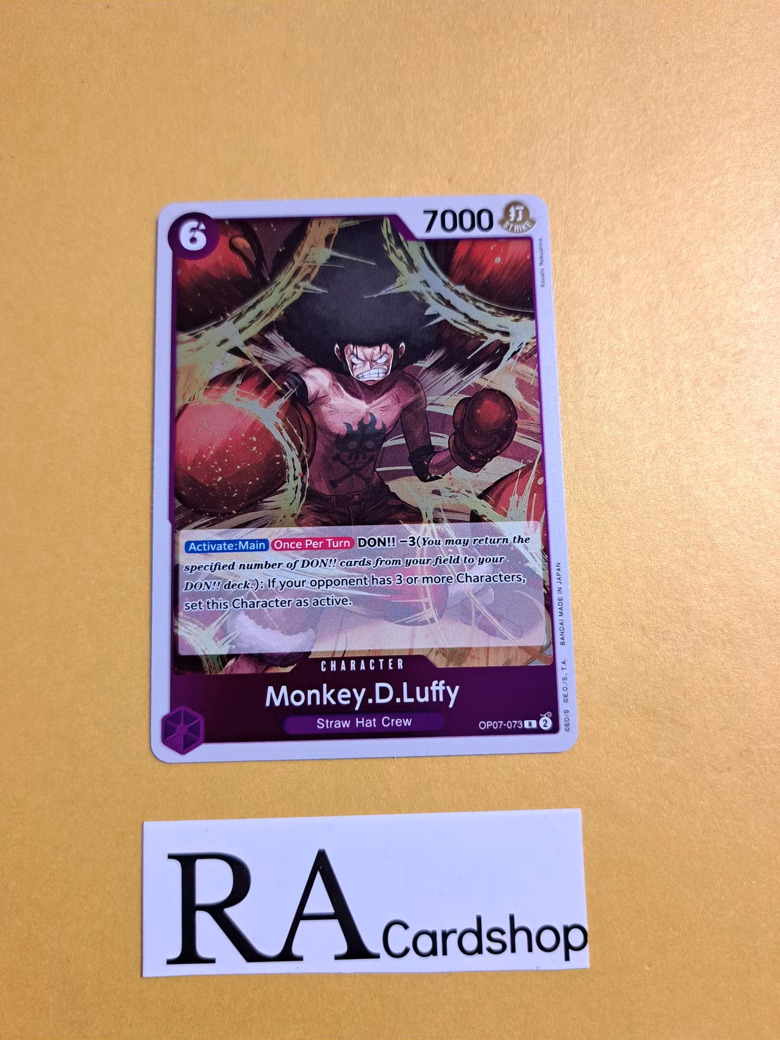 Monkey.D.Luffy Rare Foil OP07-073 500 Years Into The Future One Piece Card Game
