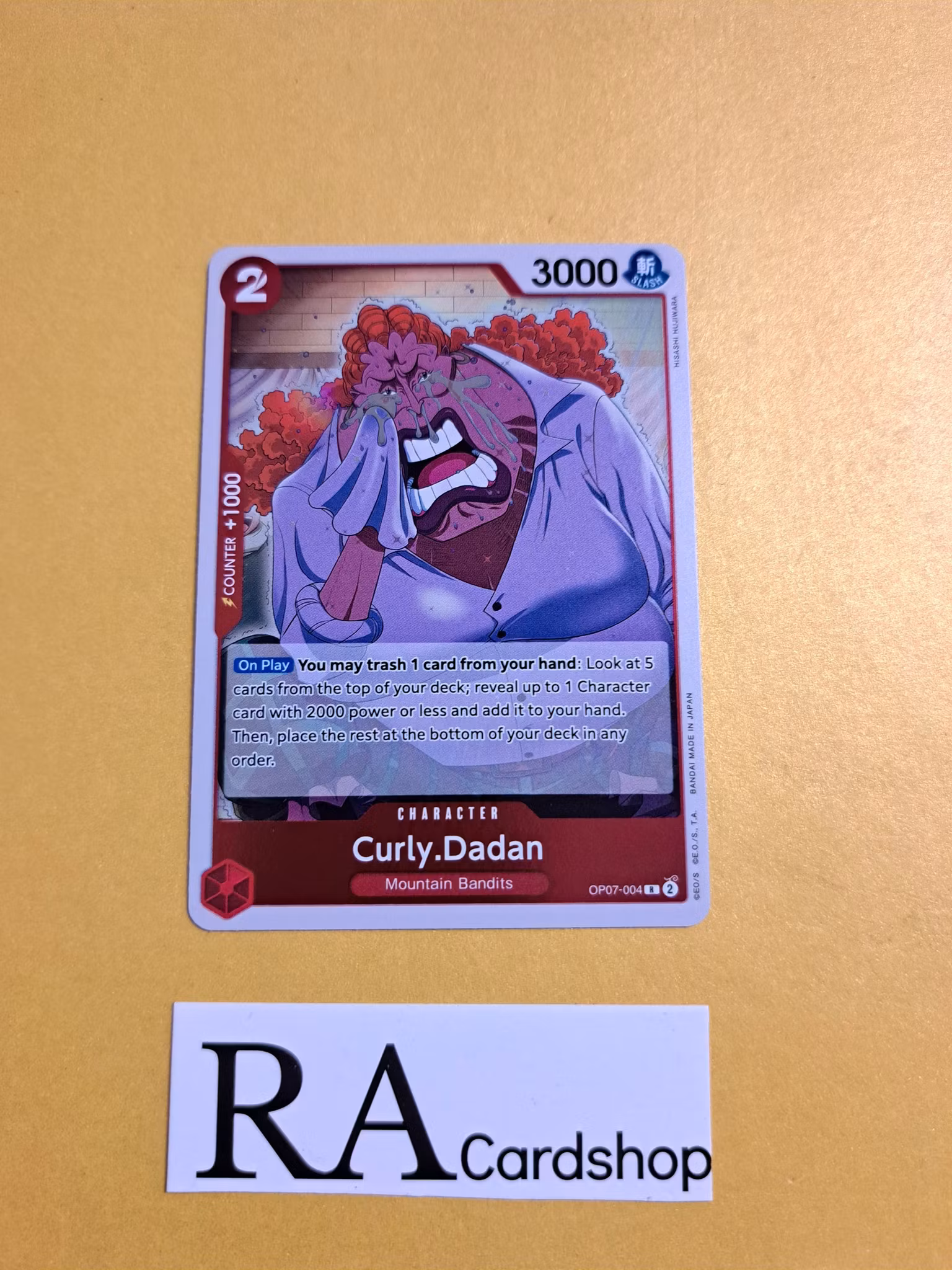 Curly.Dadan Rare Foil OP07-004 500 Years Into The Future One Piece Card Game