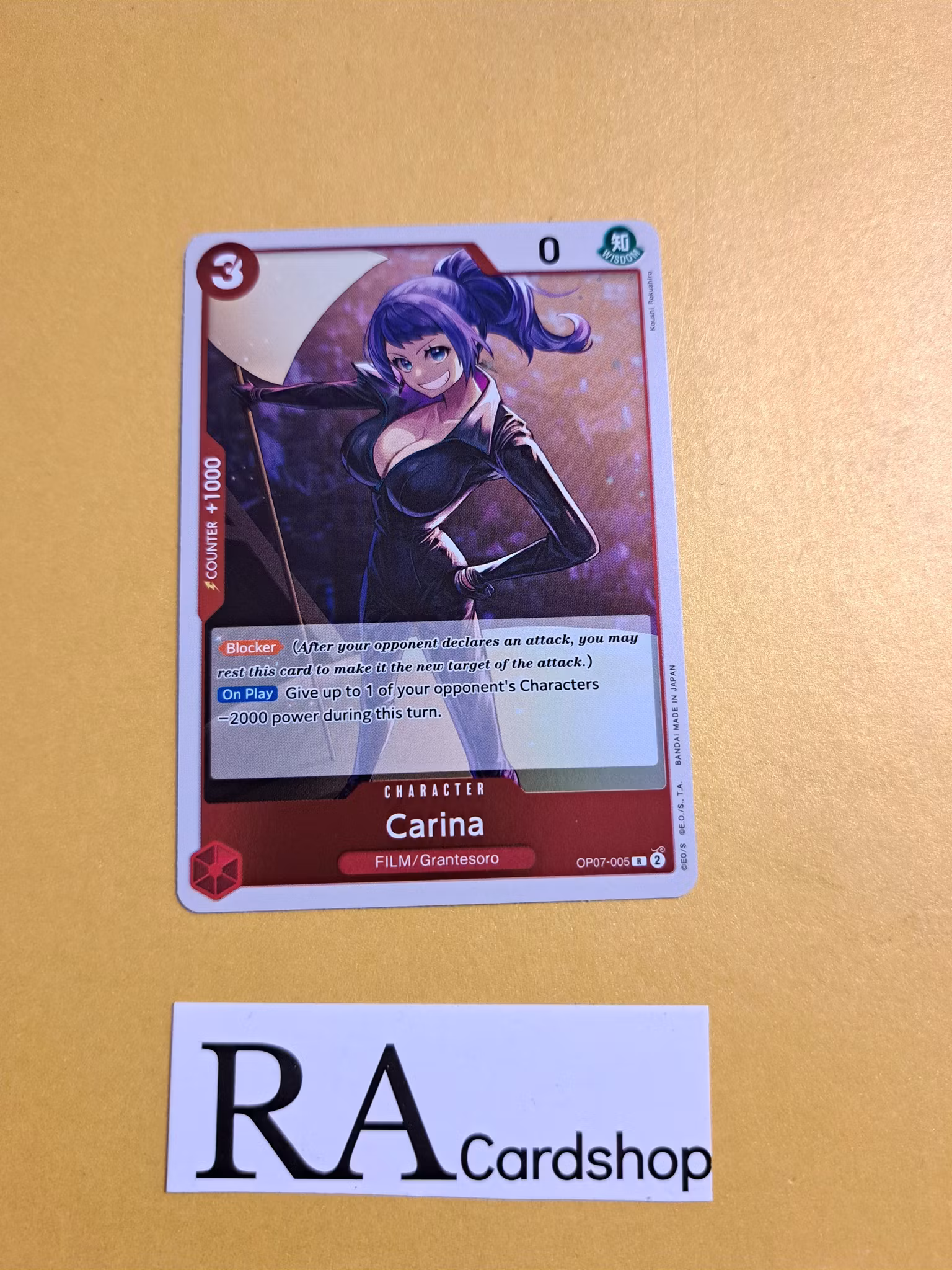 Carina Rare Foil OP07-005 500 Years Into The Future One Piece Card Game