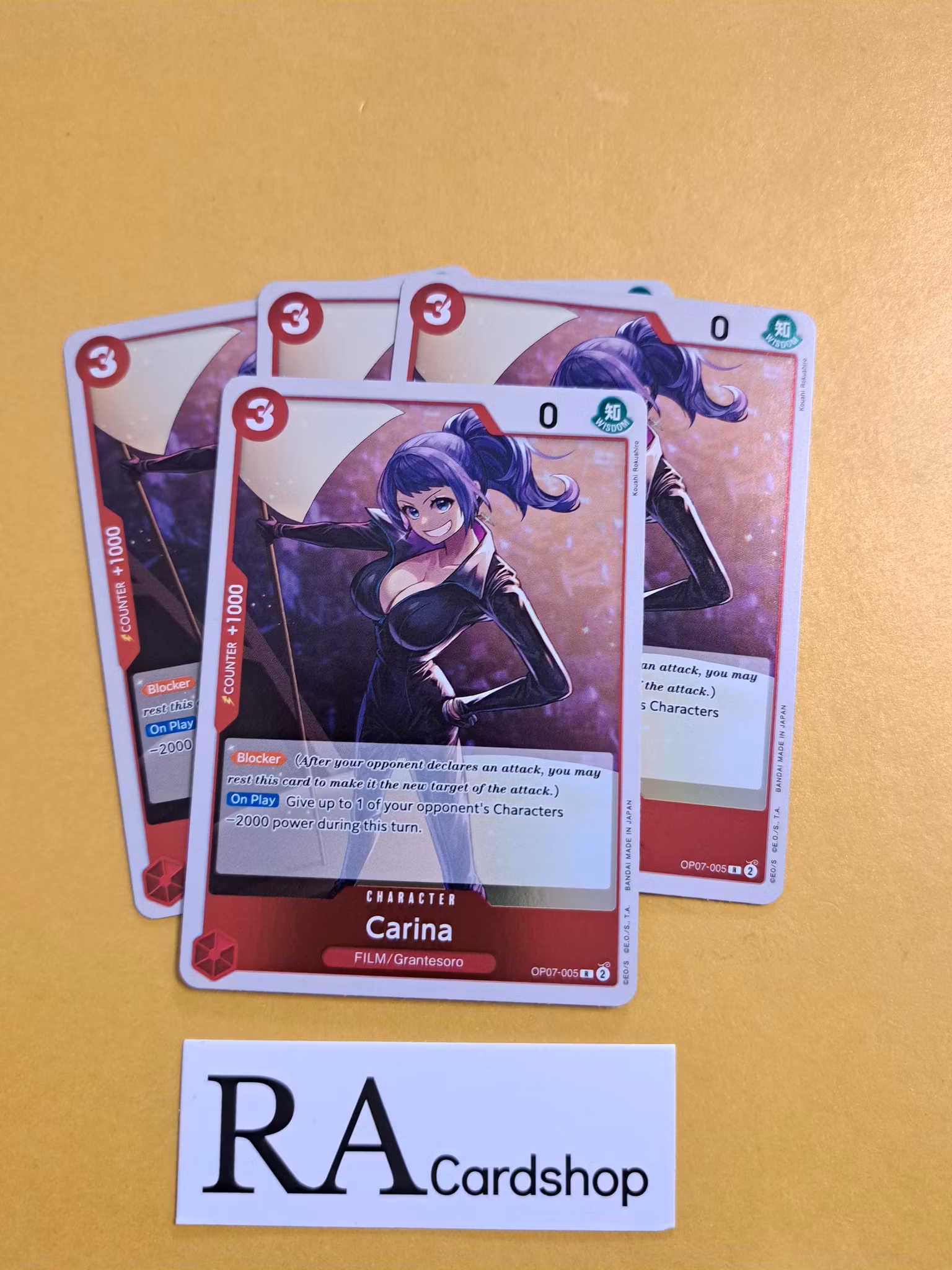 Carina Rare Foil OP07-005 500 Years Into The Future One Piece Card Game