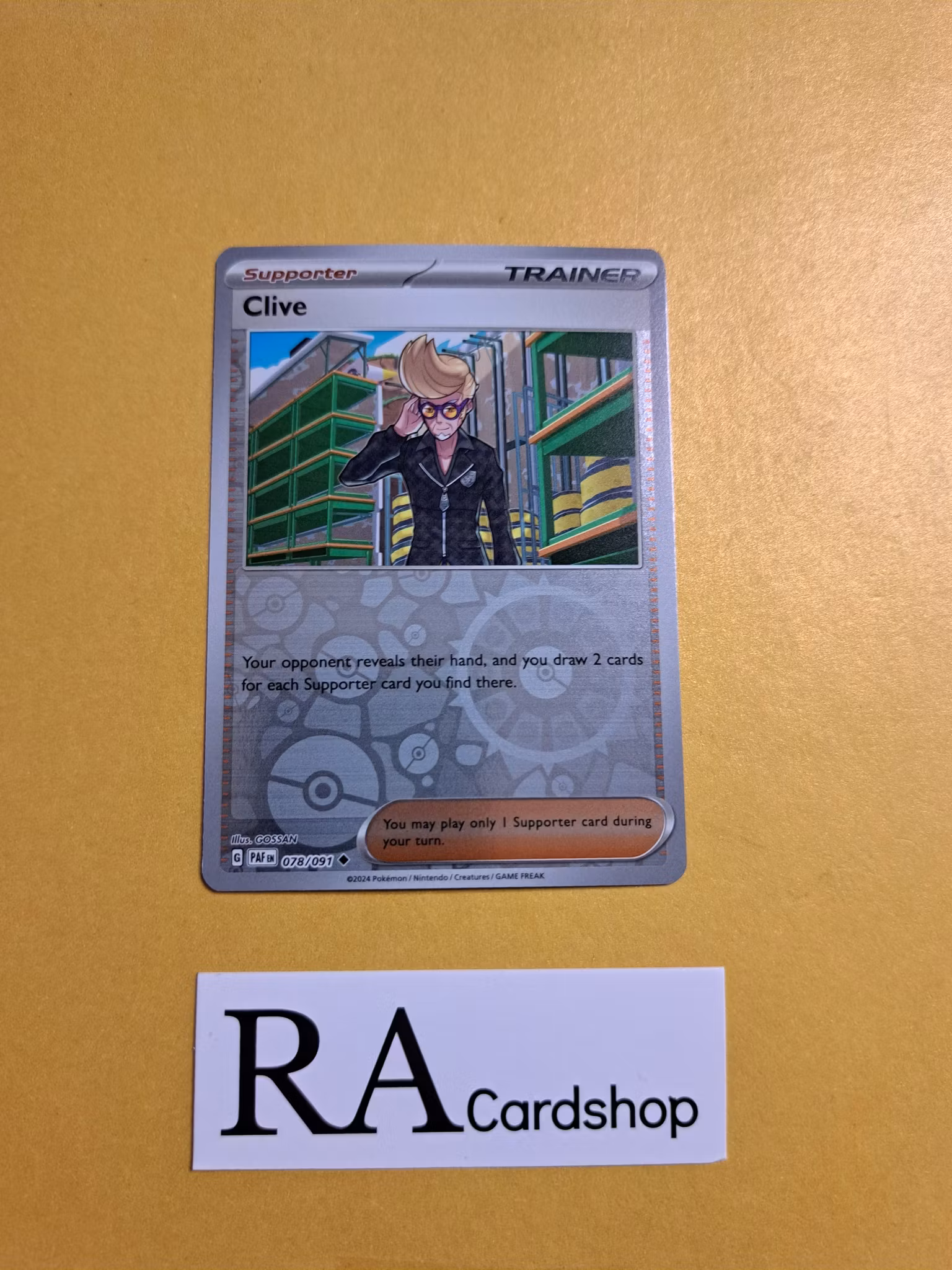 Clive Holo Uncommon 078/091 Paldean Fates Pokemon
