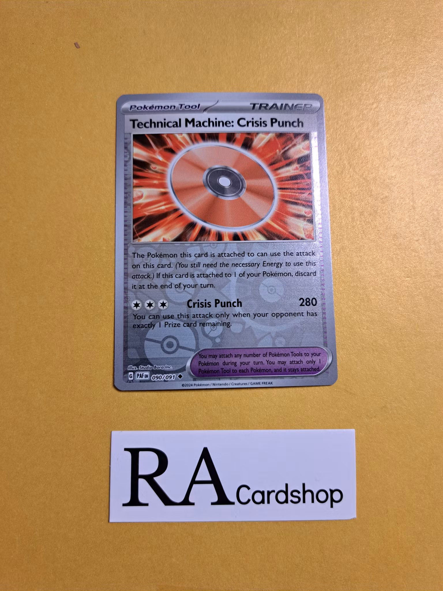 Technical Machine: Crisis Punch Reverse Holo Uncommon 090/091 Paldean Fates Pokemon