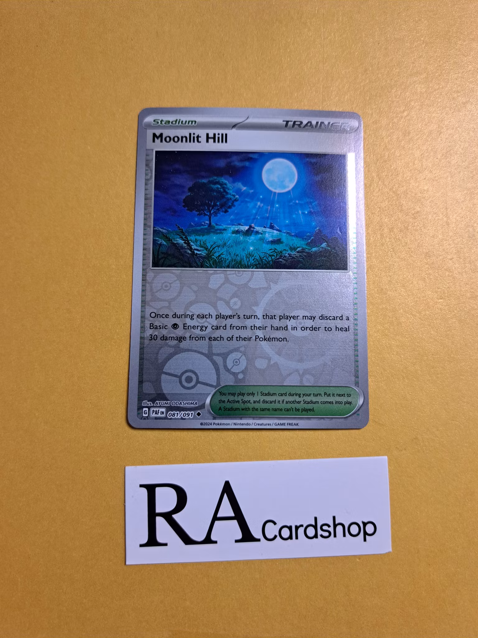 Moonlit Hill Reverse Holo Uncommon 081/091 Paldean Fates Pokemon