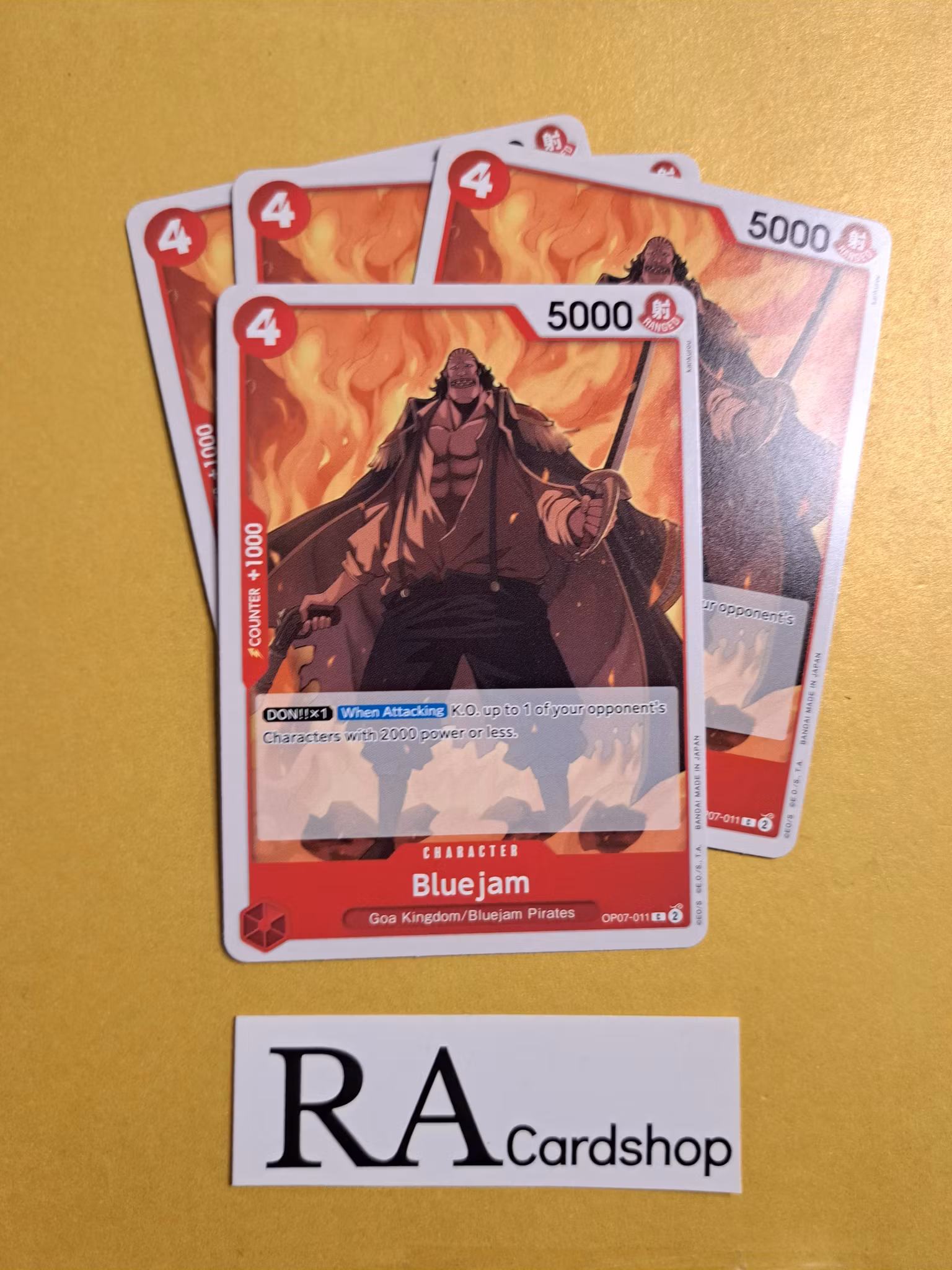 Bluejam Common OP07-011 500 Years Into The Future One Piece Card Game