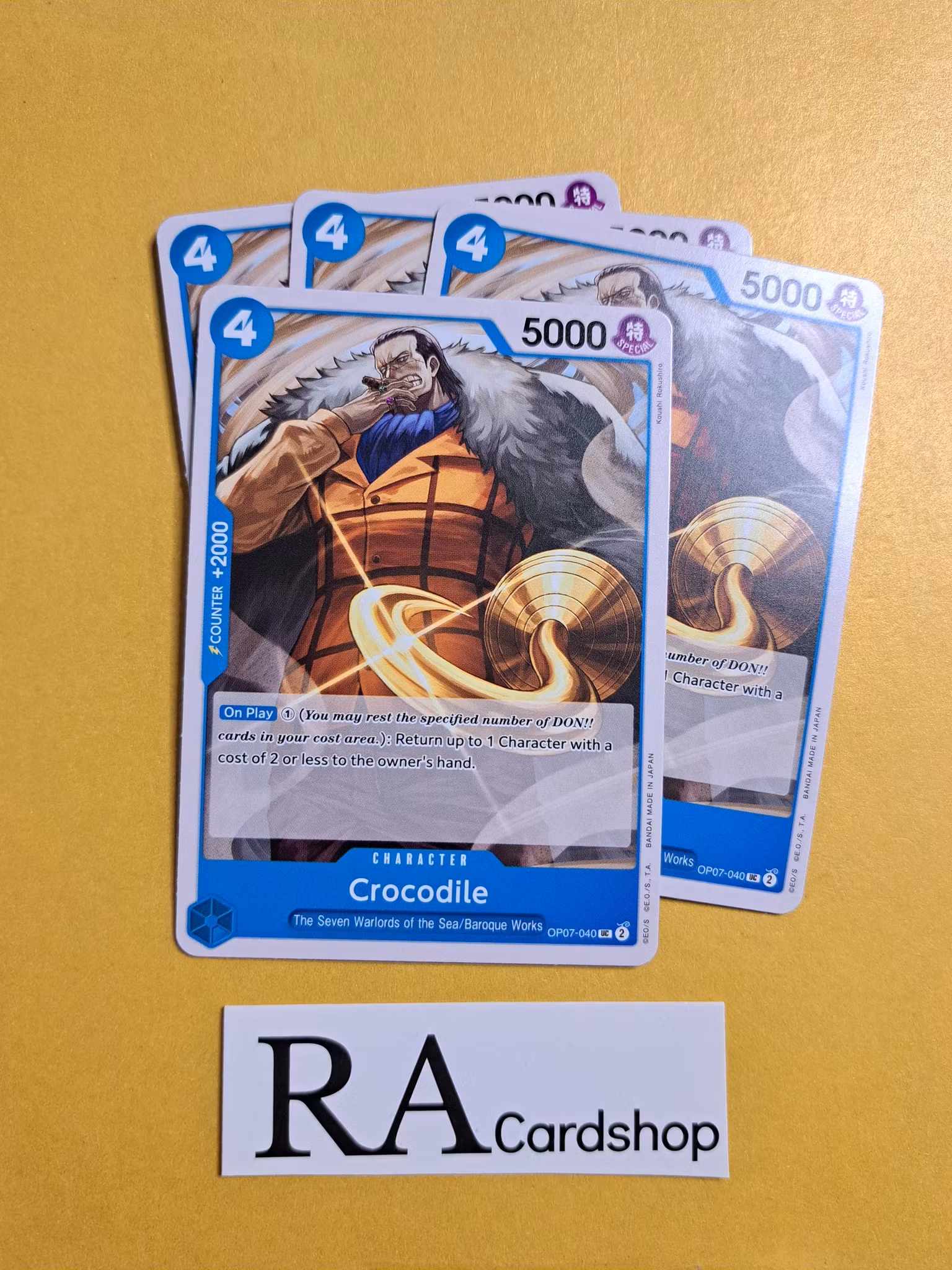 Crocodile Uncommon Playset OP07-040 500 Years Into The Future One Piece Card Game