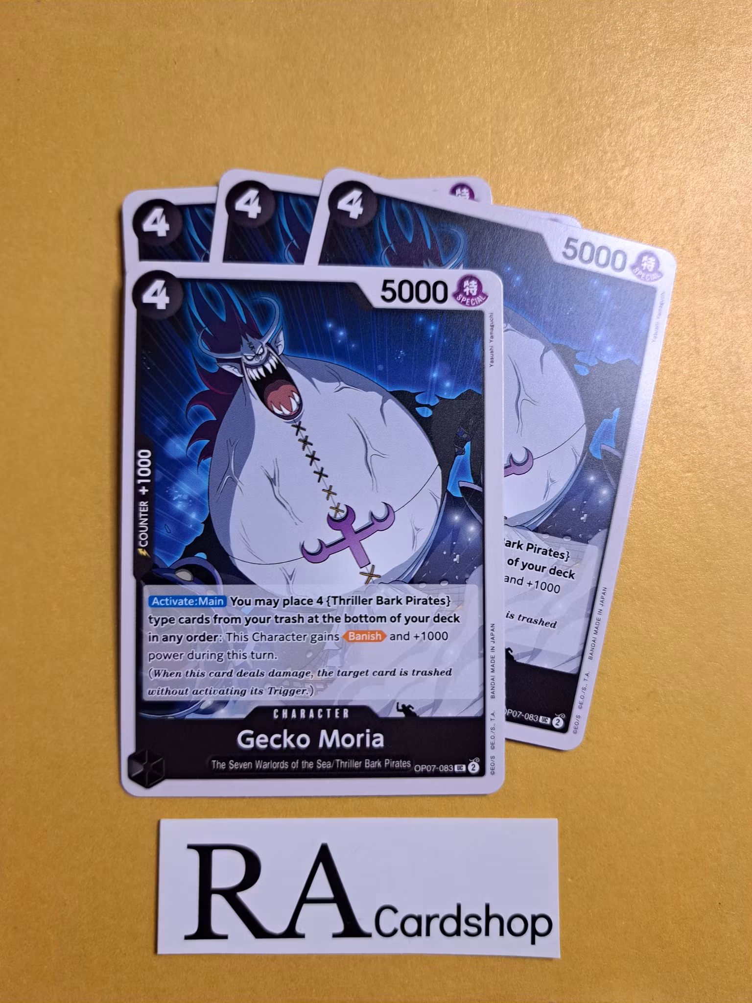 Gecko Moria Uncommon OP07-083 500 Years Into The Future One Piece Card Game