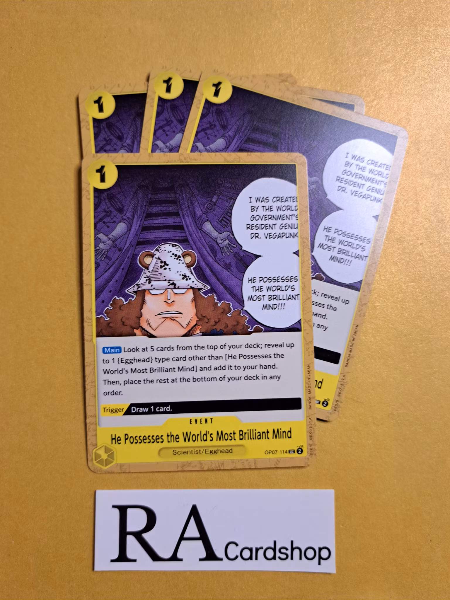 He Possesses the Worlds Most Brilliant Mind Uncommon OP07-114 500 Years Into The Future One Piece Card Game