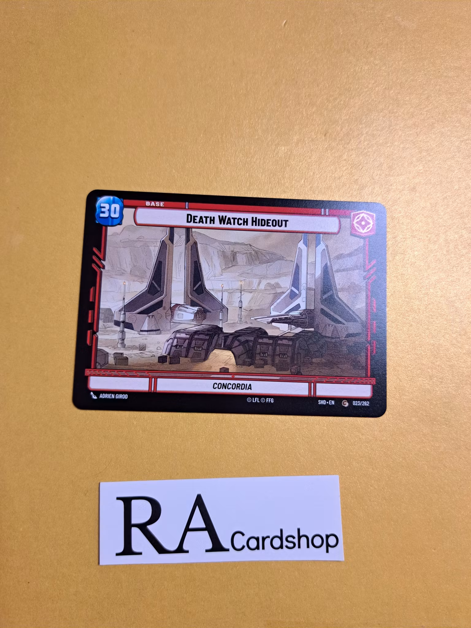 Death Watch Hideout / Shield Token Common 023/262 Shadows of the Galaxy Star Wars Unlimited TCG