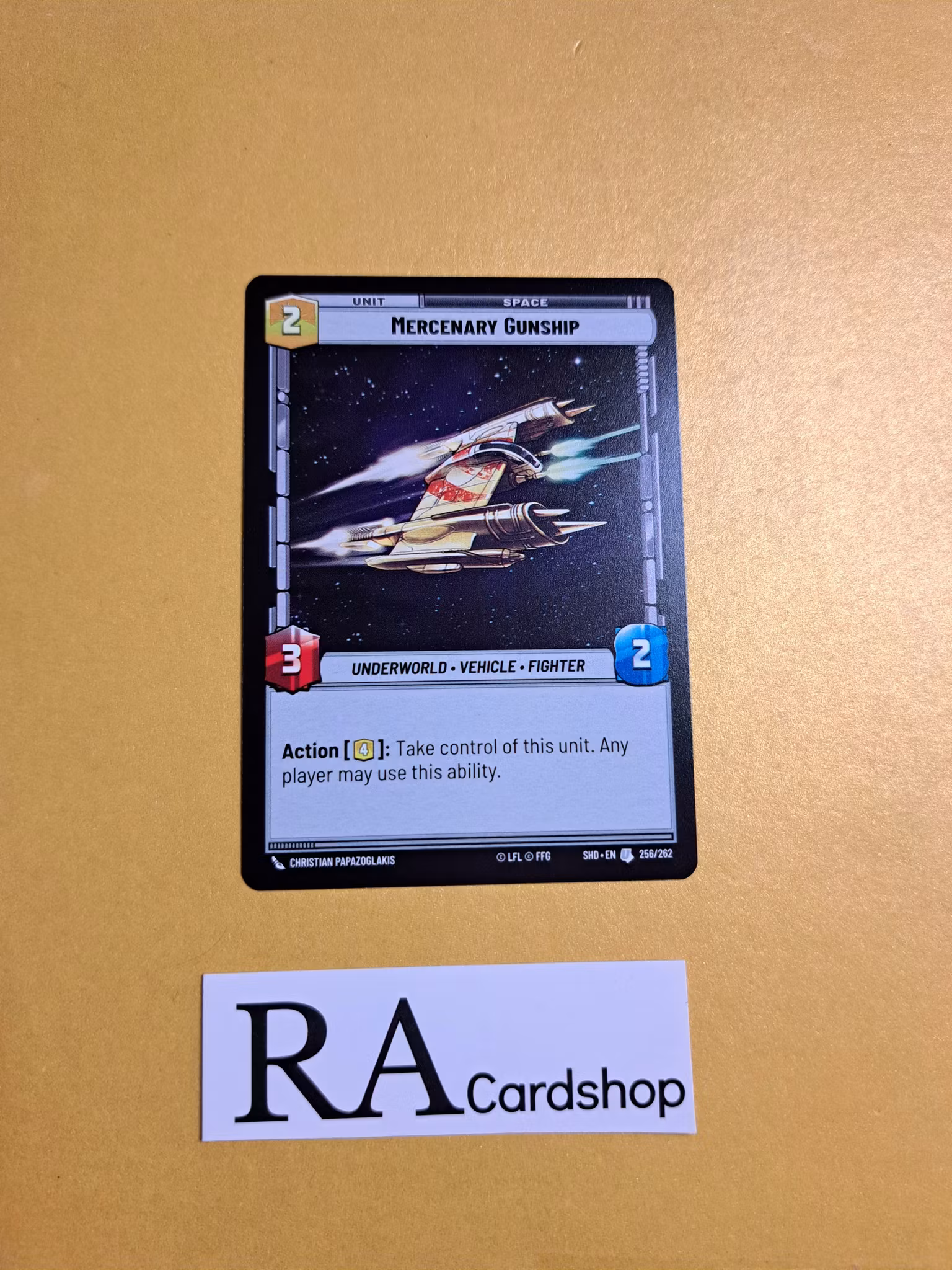 Mercenary Gunship Uncommon 256/262 Shadows of the Galaxy Star Wars Unlimited TCG