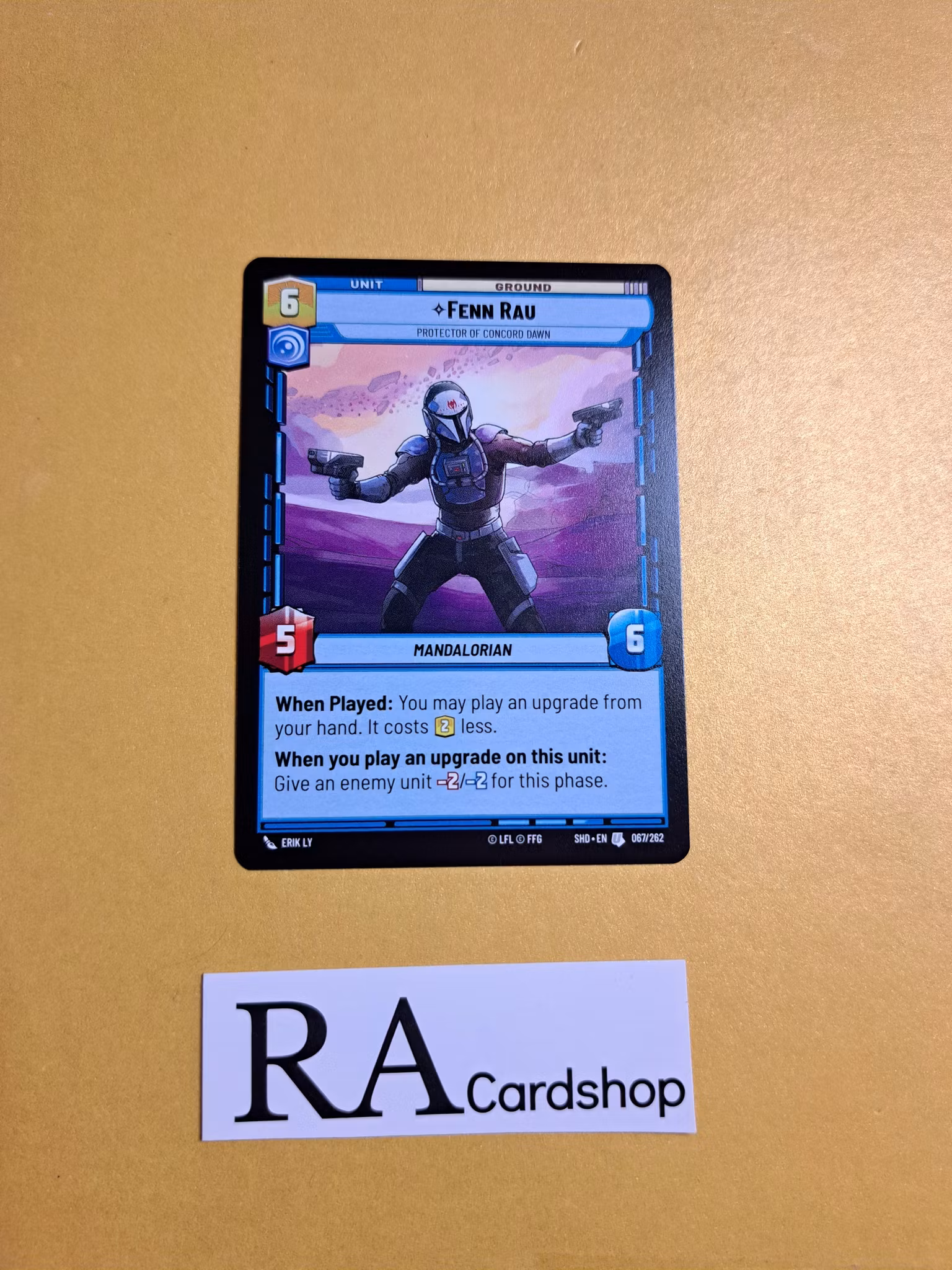 Fenn Rau Uncommon 067/262 Shadows of the Galaxy Star Wars Unlimited TCG