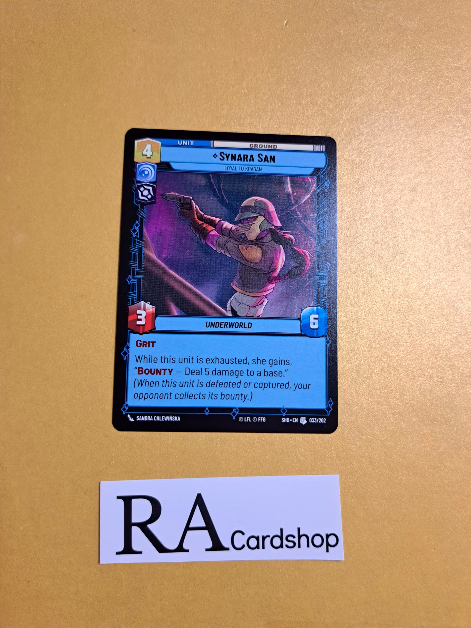 Synara San Uncommon 033/262 Shadows of the Galaxy (SHD) Star Wars Unlimited TCG