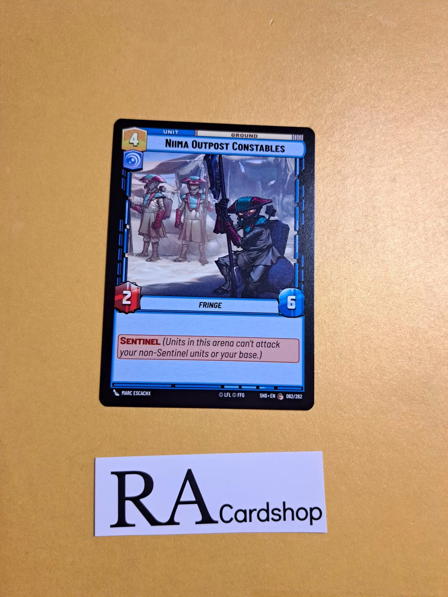Niima Outpost Constables Common 062/262 Shadows of the Galaxy (SHD) Star Wars Unlimited TCG