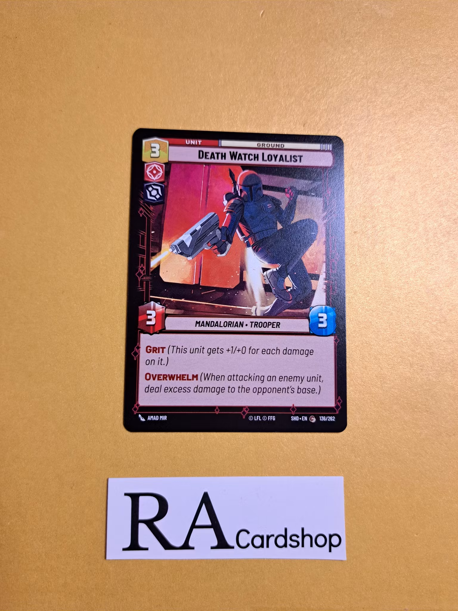 Death Watch Loyalist Common 136/262 Shadows of the Galaxy Star Wars Unlimited TCG