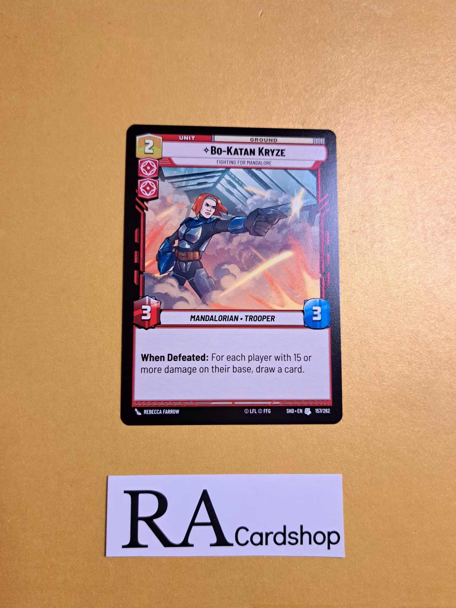 Bo-Katan Kryze Uncommon 157/262 Shadows of the Galaxy Star Wars Unlimited TCG