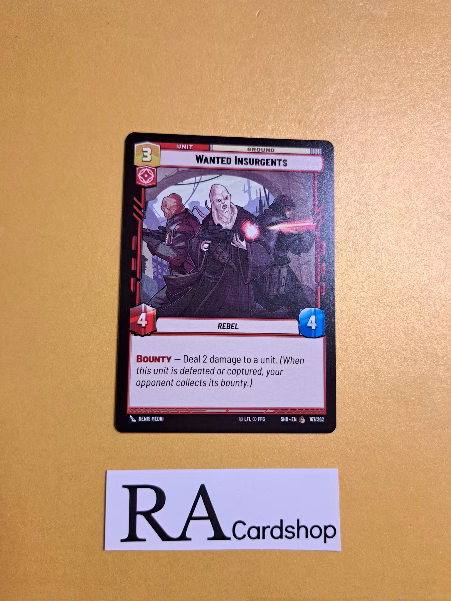 Wanted Insurgents Common 167/262 Shadows of the Galaxy Star Wars Unlimited TCG