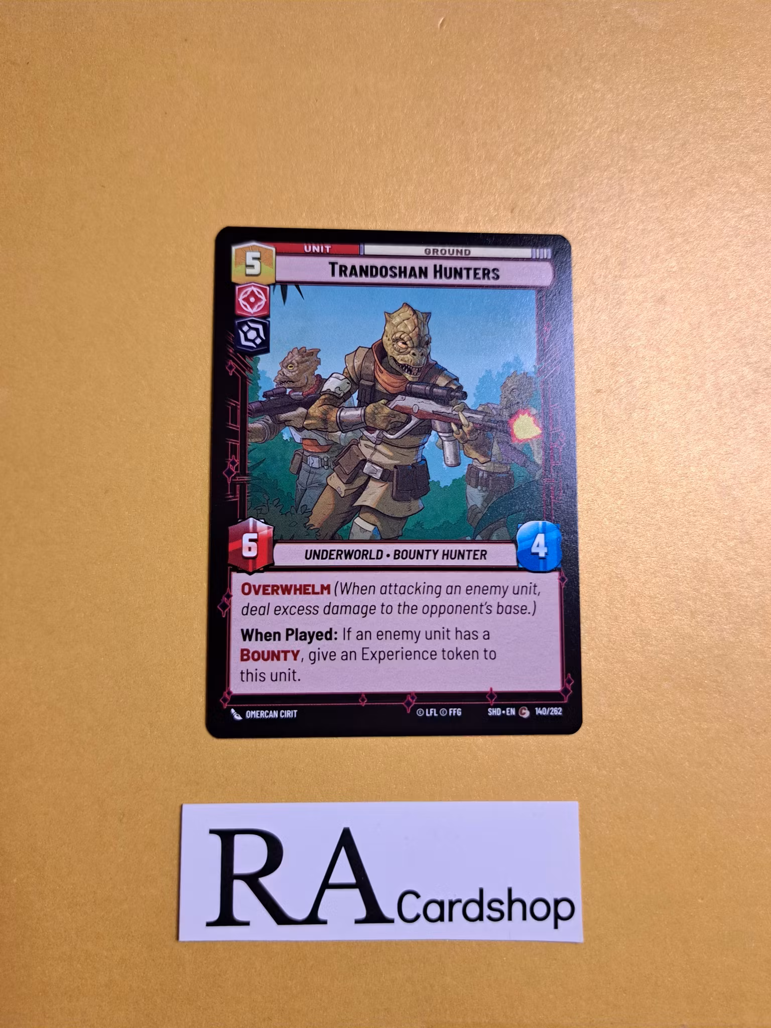 Trandoshan Hunters Common 140/262 Shadows of the Galaxy Star Wars Unlimited TCG
