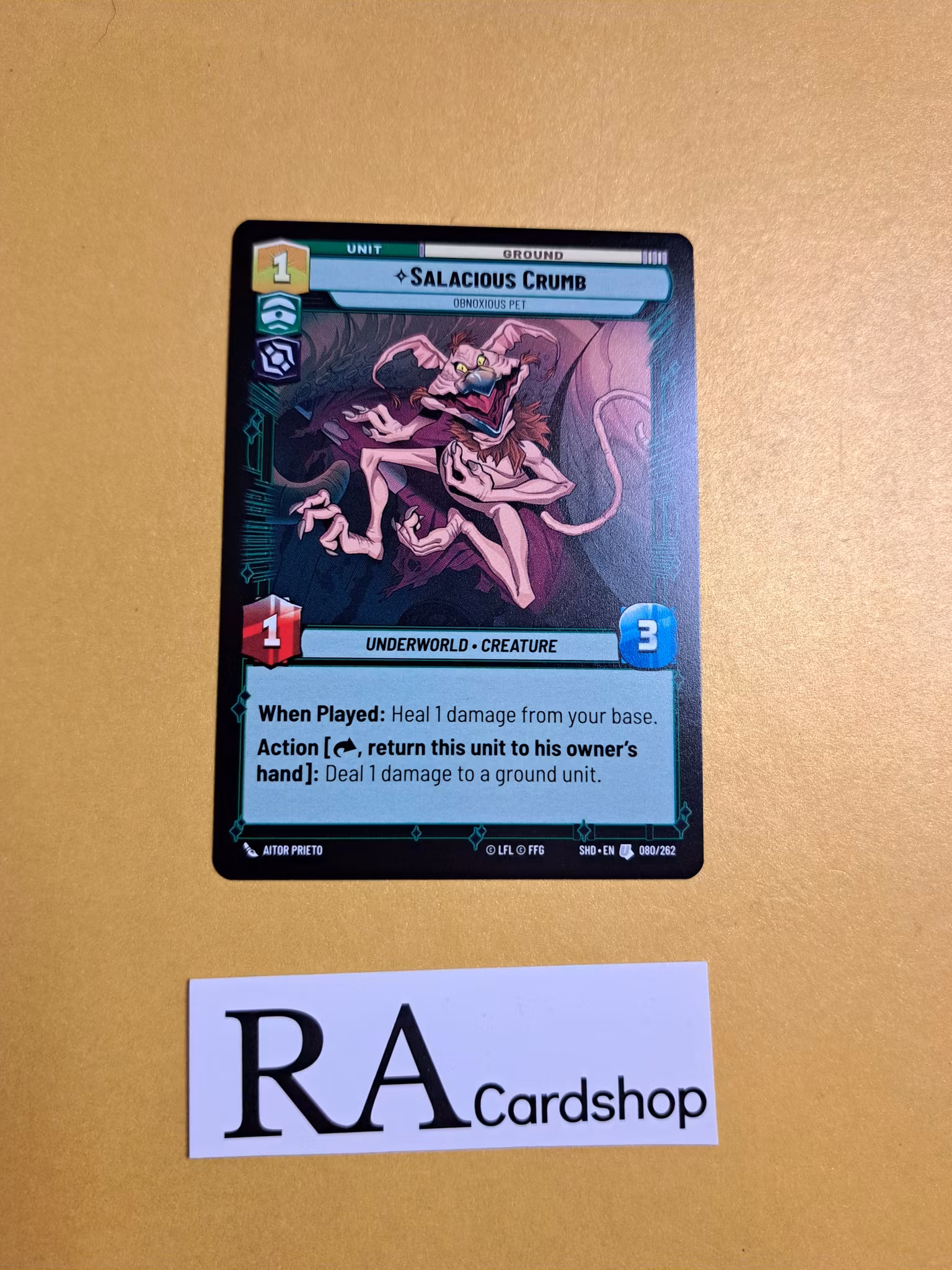 Salacious Crumb Uncommon 080/262 Shadows of the Galaxy Star Wars Unlimited TCG