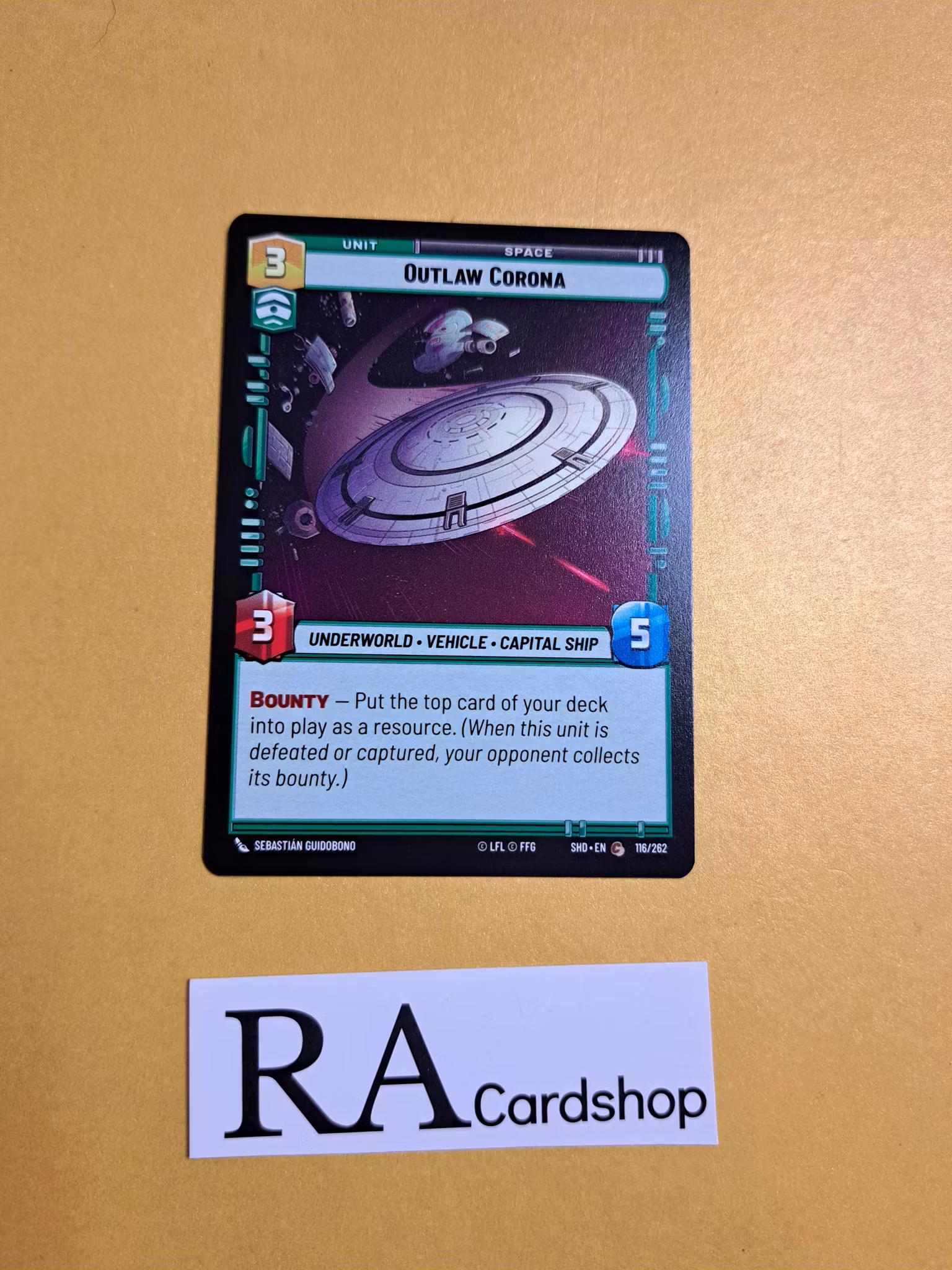 Outlaw Corona Common 116/262 Shadows of the Galaxy Star Wars Unlimited TCG