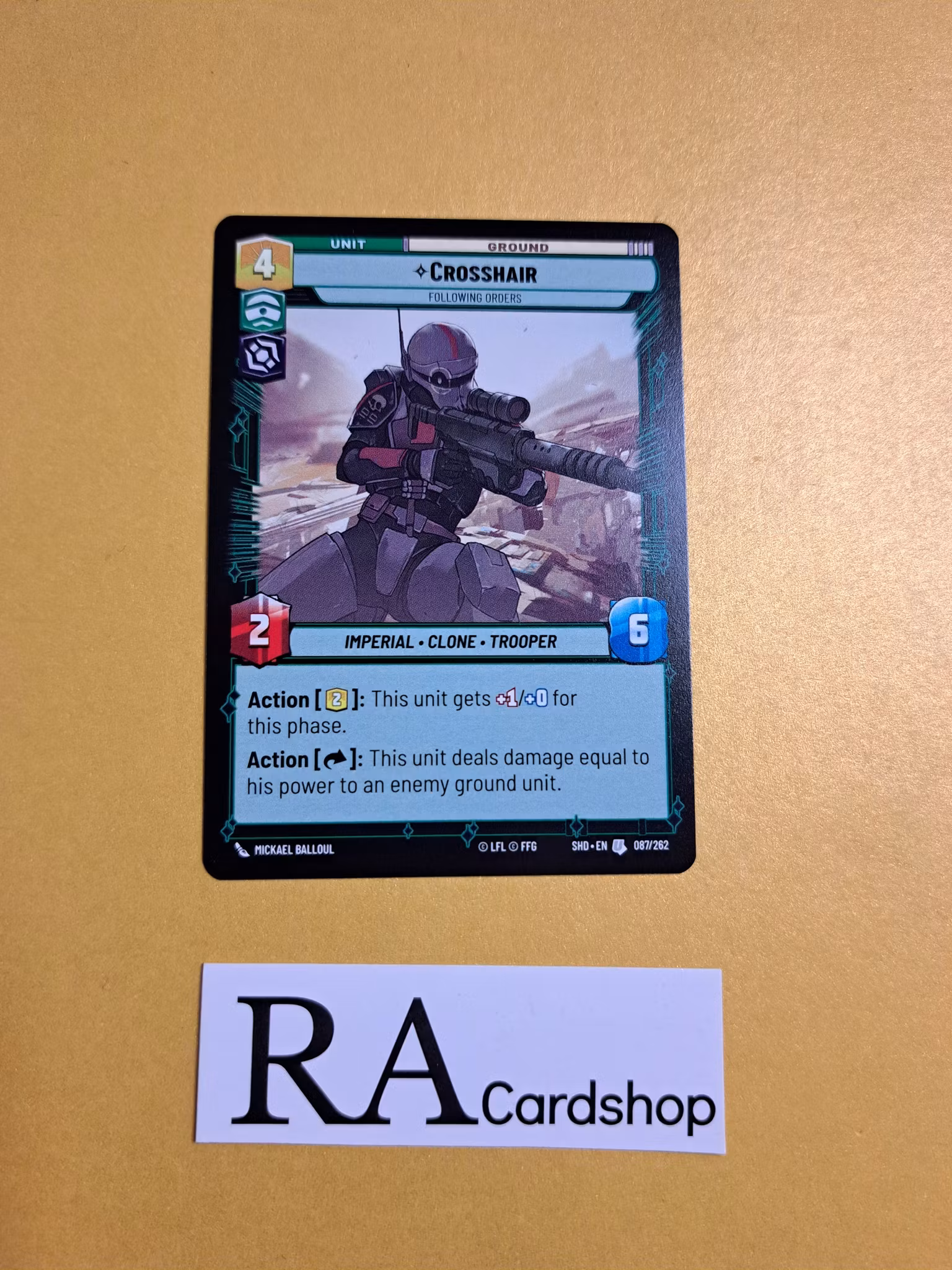 Crosshair Uncommon 087/262 Shadows of the Galaxy Star Wars Unlimited TCG