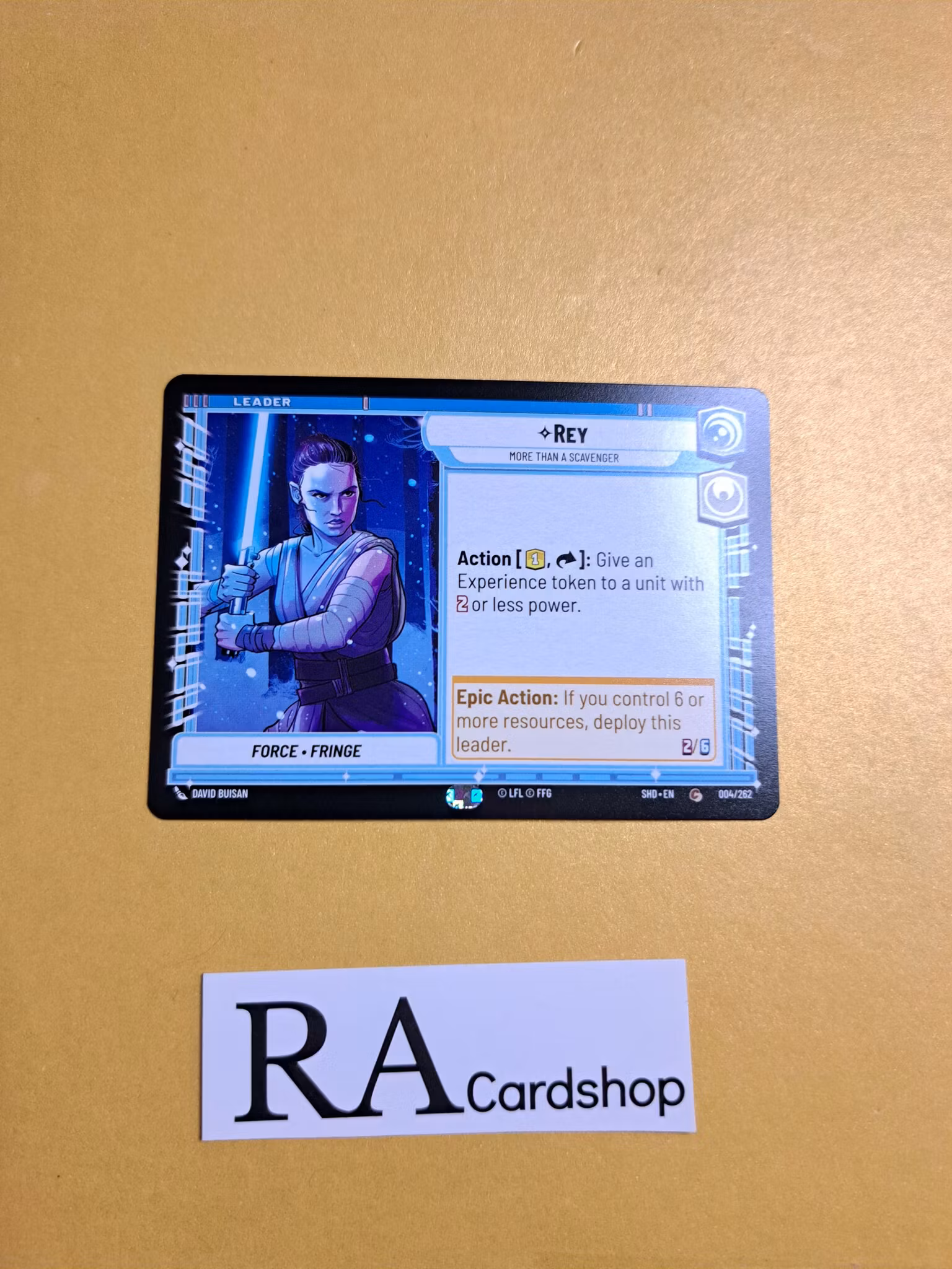 Rey Common Leader 004/262 Shadows of the Galaxy Star Wars Unlimited TCG