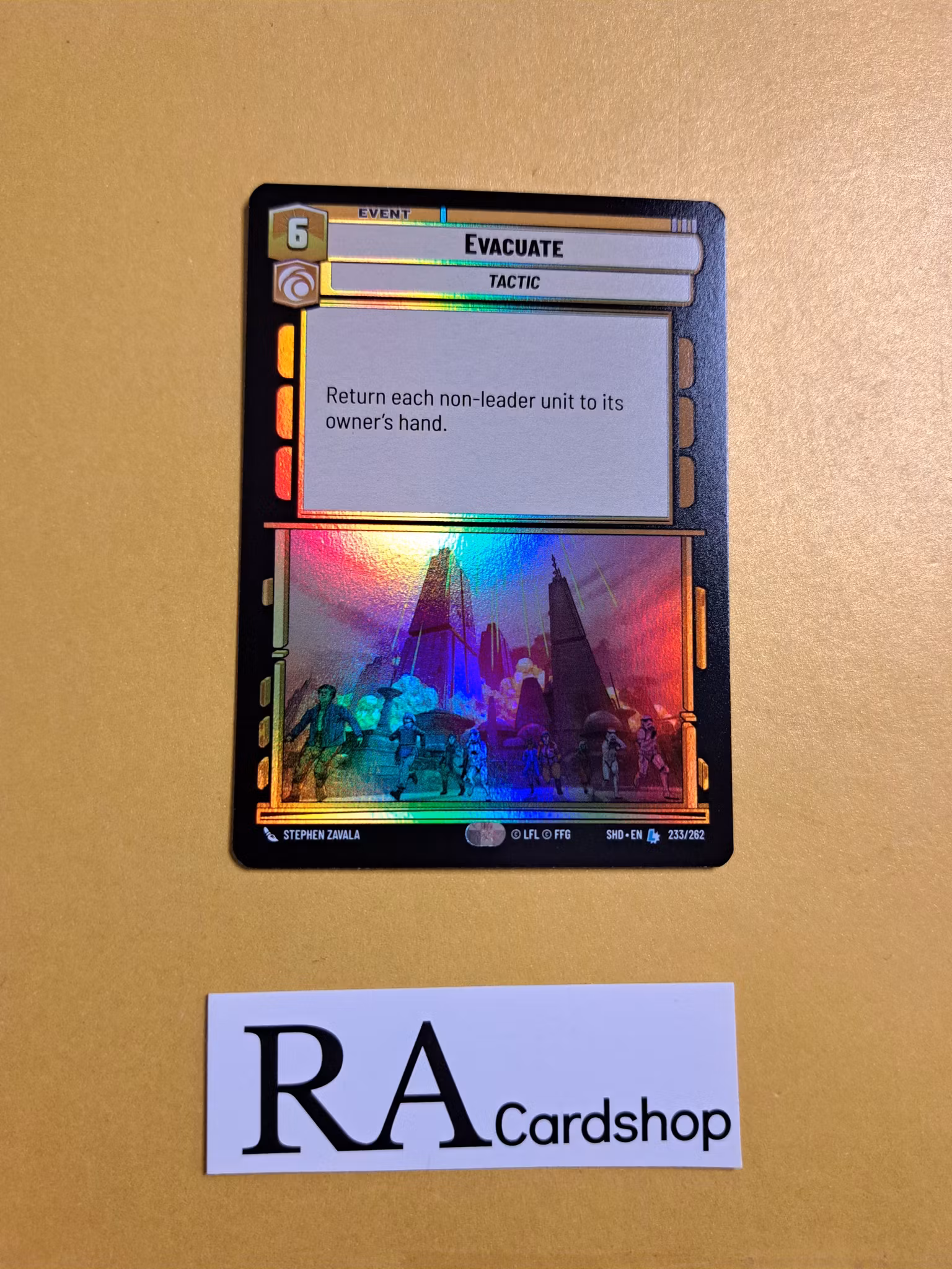 Evacuate Legendary Foil 233/262 Shadows of the Galaxy Star Wars Unlimited TCG