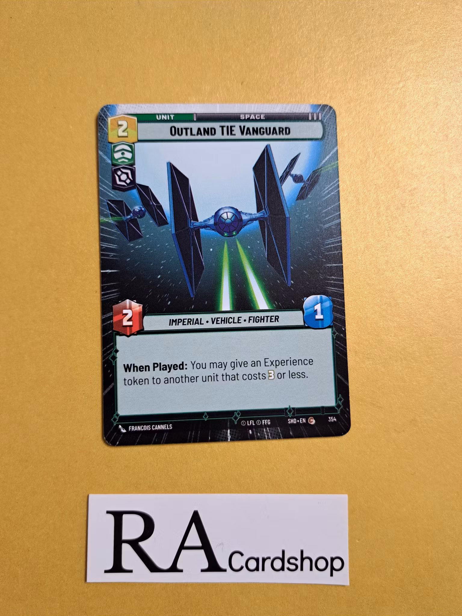 Outland TIE Vanguard Common Hyper 354 Shadows of the Galaxy Star Wars Unlimited TCG