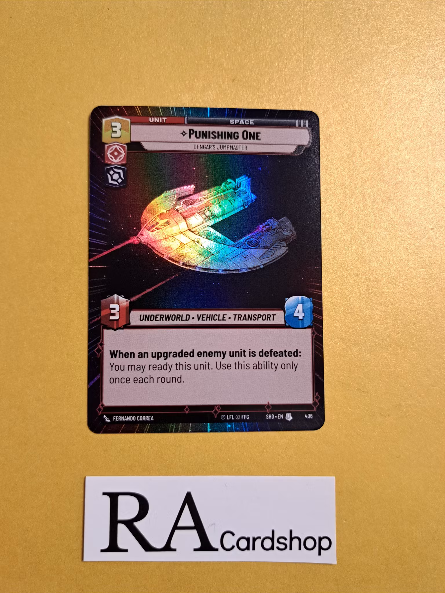 Punishing One Uncommon Hyper Foil 406 Shadows of the Galaxy Star Wars Unlimited TCG