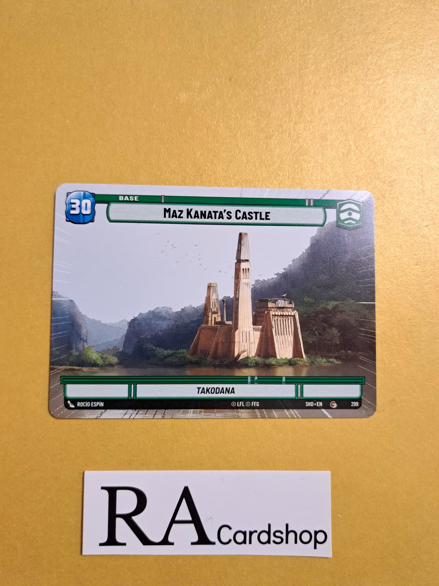 Maz Kanatas Castle / Shield Token Common Hyper 299 Shadows of the Galaxy Star Wars Unlimited TCG