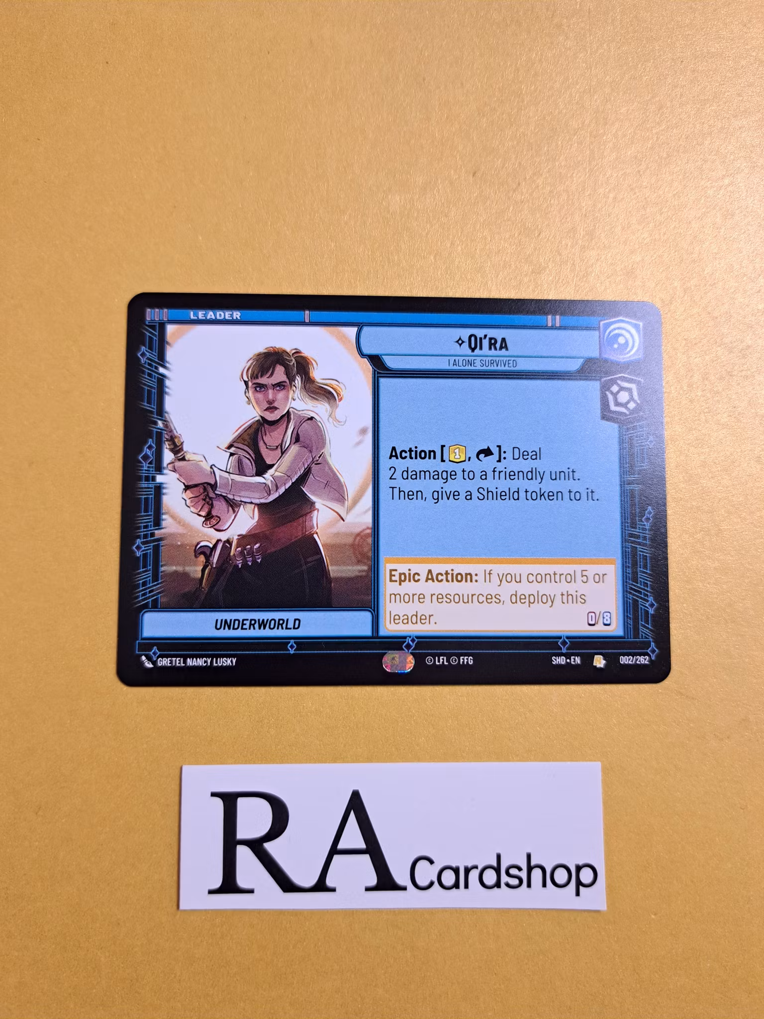 Qira Rare 002/262 Shadows of the Galaxy (SHD) Star Wars Unlimited TCG