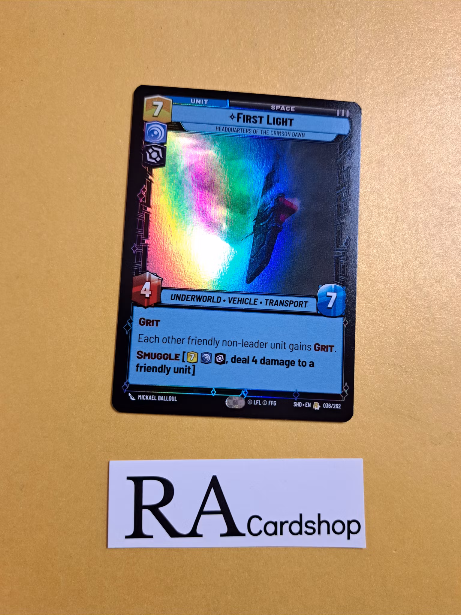 First Light Rare Foil 036/262 Shadows of the Galaxy (SHD) Star Wars Unlimited TCG