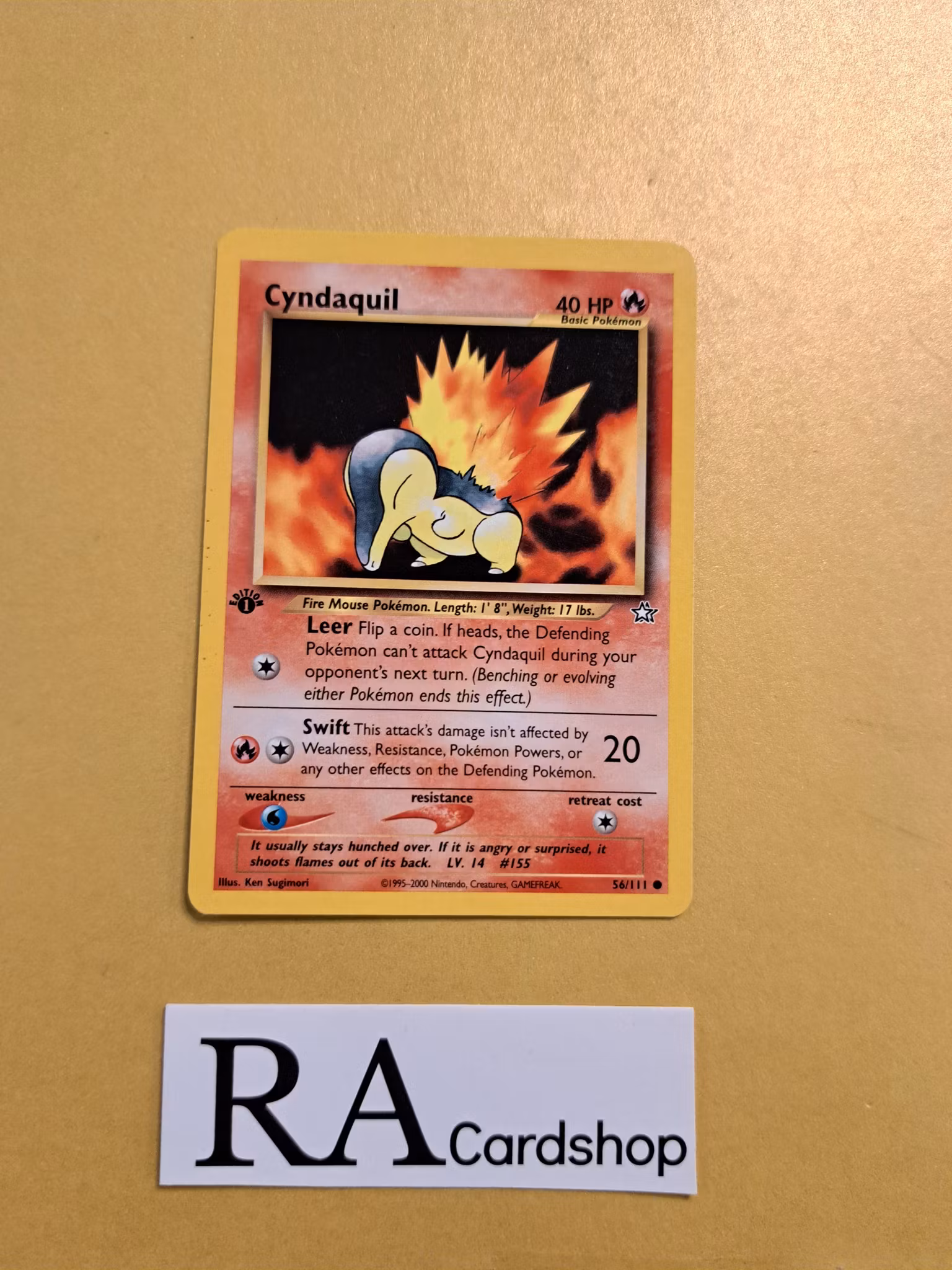 Cyndaquil Common 56/111 1st Edition Neo Genesis Pokemon