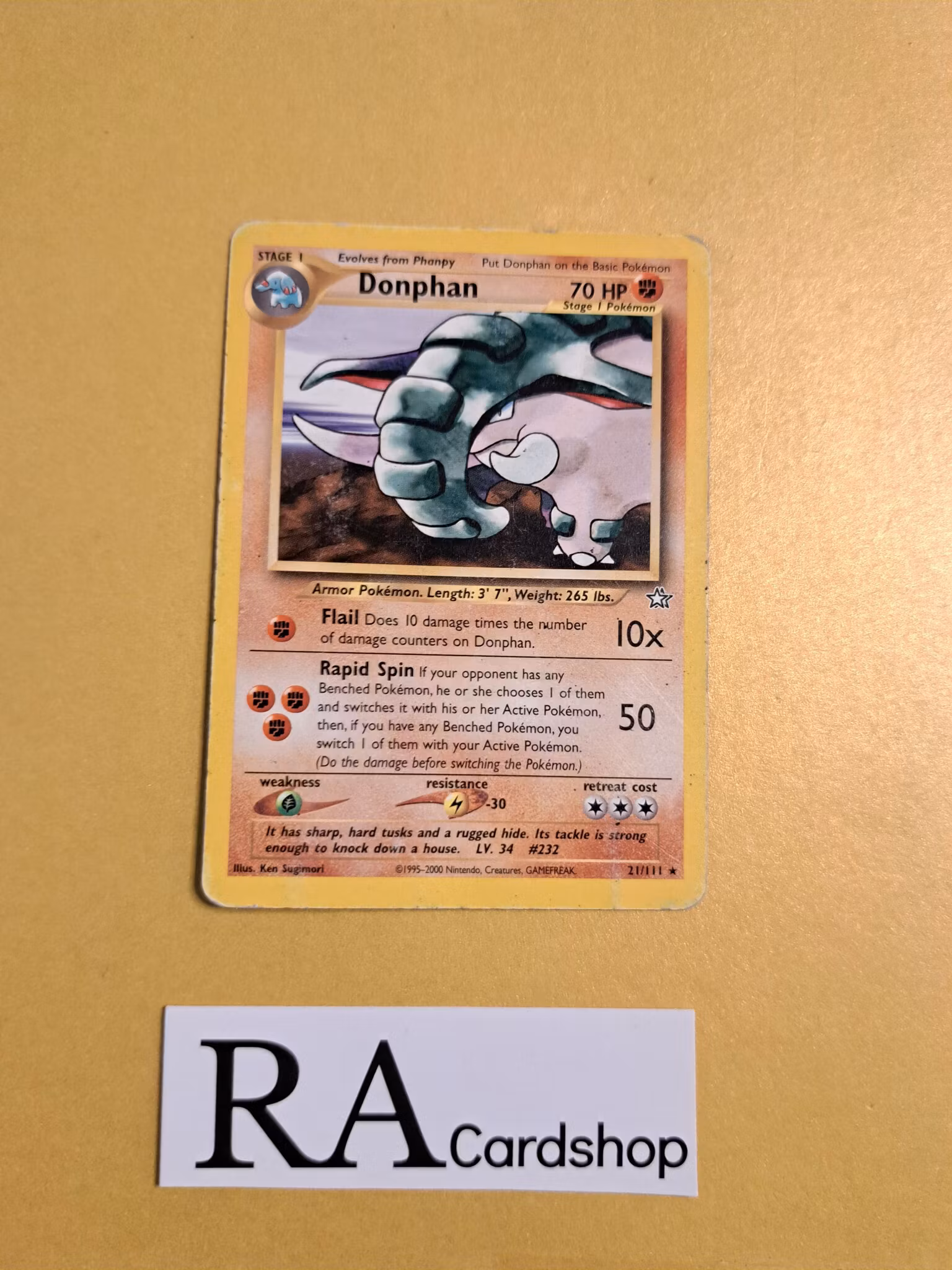 Donphan Rare 21/111 Neo Genesis Pokemon (2)