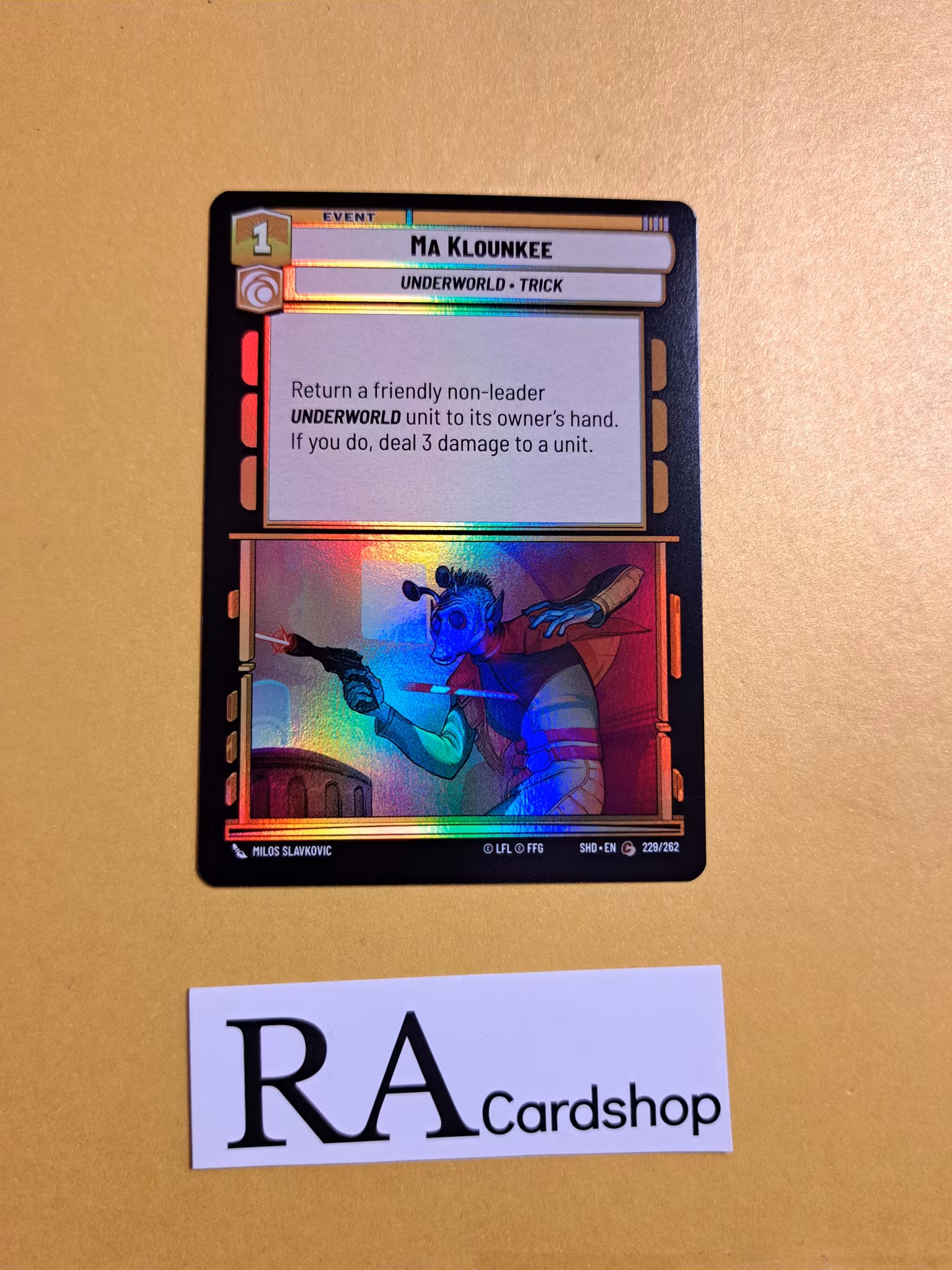 Ma Klounkee Common Foil 229/262 Shadows of the Galaxy (SHD) Star Wars Unlimited TCG
