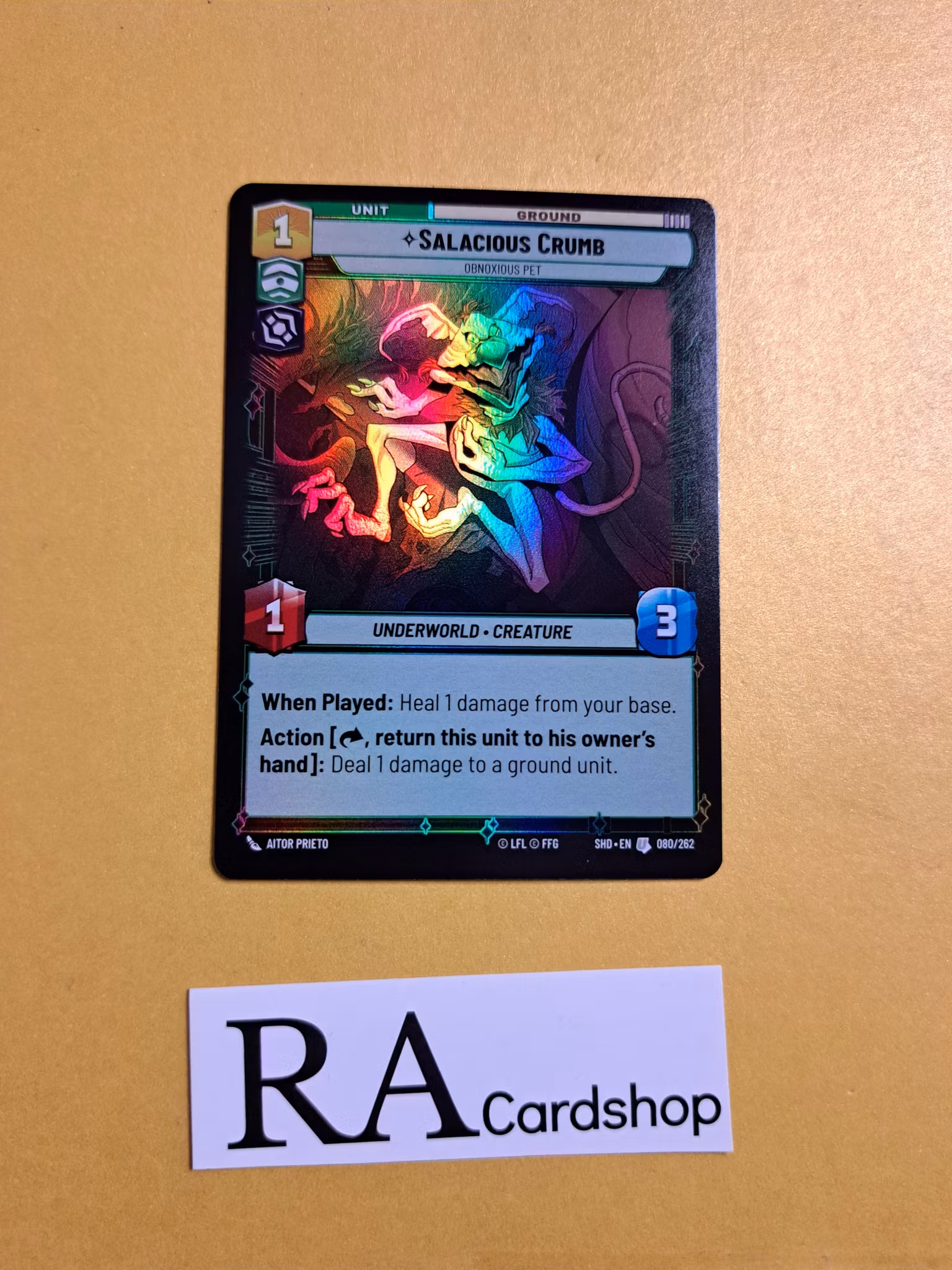 Salacious Crumb Uncommon Foil 080/262 Shadows of the Galaxy (SHD) Star Wars Unlimited TCG