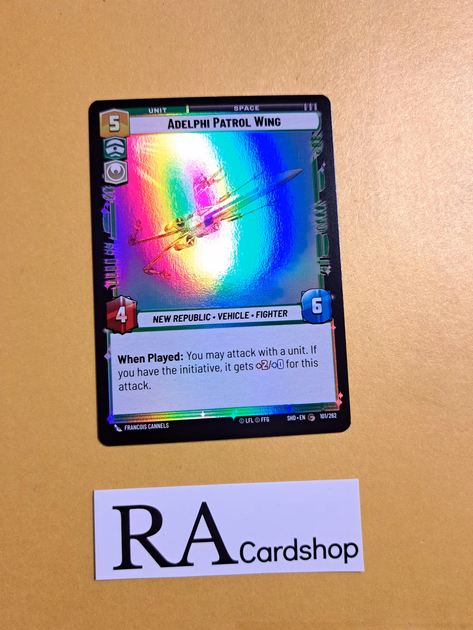 Adelphi Patrol Wing Common Foil 101/262 Shadows of the Galaxy (SHD) Star Wars Unlimited TCG