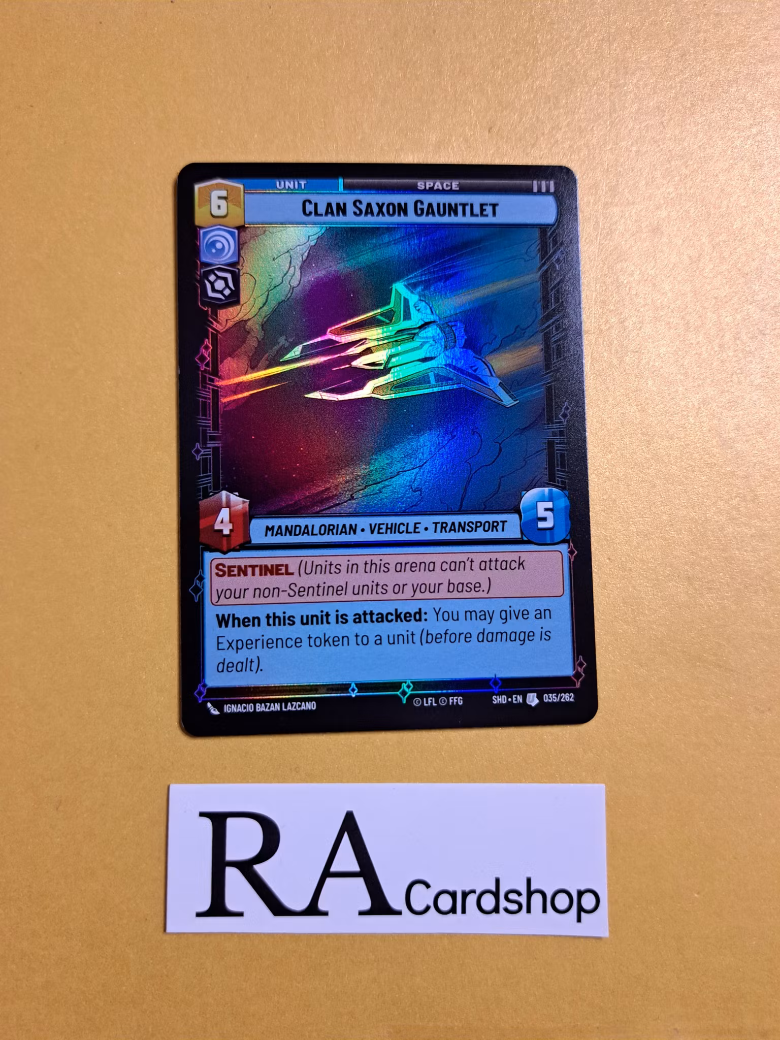 Clan Saxon Gauntlet Uncommon Foil 035/262 Shadows of the Galaxy (SHD) Star Wars Unlimited TCG