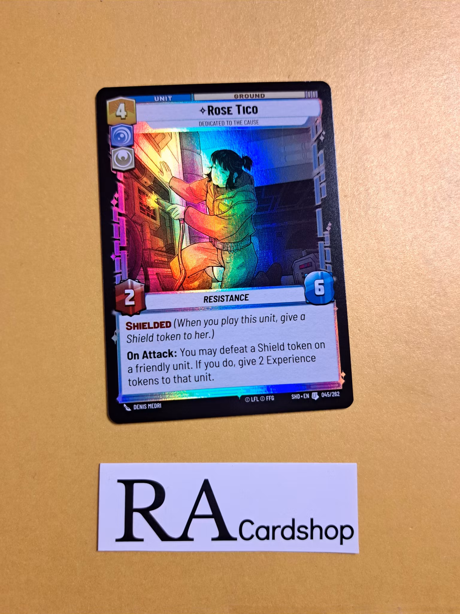 Rose Tico Uncommon Foil 045/262 Shadows of the Galaxy (SHD) Star Wars Unlimited TCG