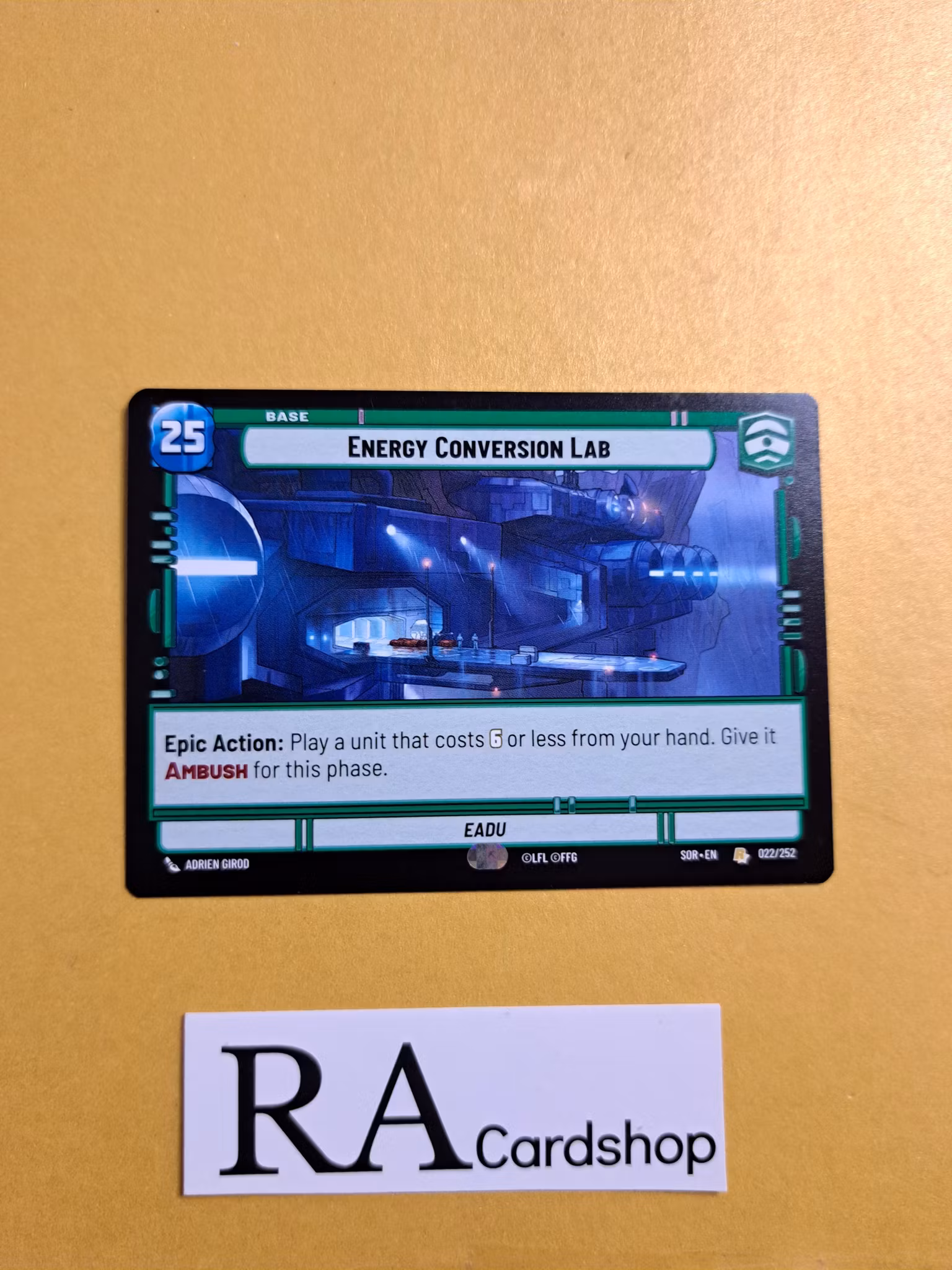 Energy Conversion Lab Rare 022/252 Spark of the Rebellion (SOR) Star Wars Unlimited