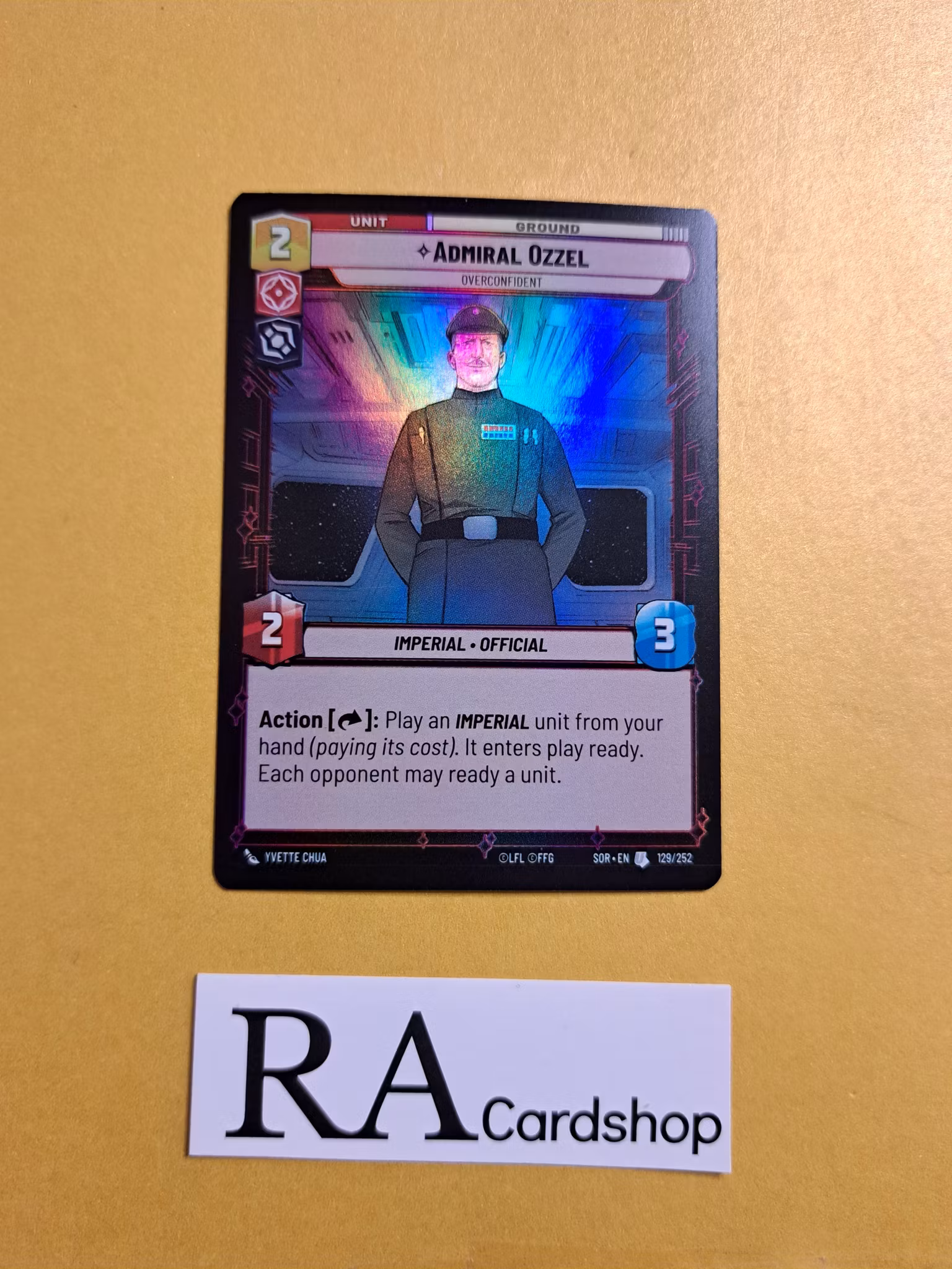 Admiral Ozzel Uncommon Foil 129/252 Spark of the Rebellion (SOR) Star Wars Unlimited