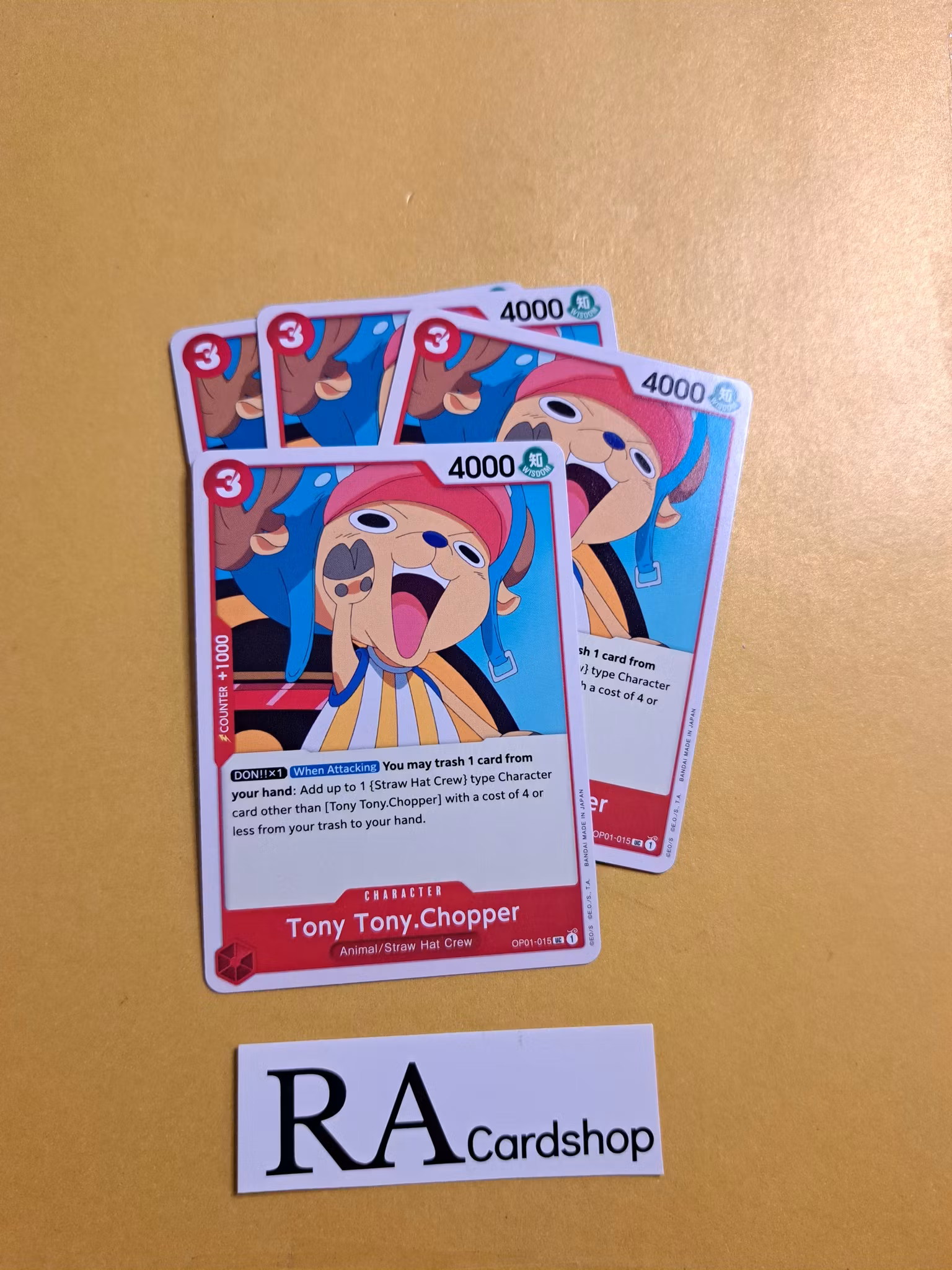 Tony Tony.Chopper Uncommon Playset OP01-015 Romance Dawn One Piece Card Game