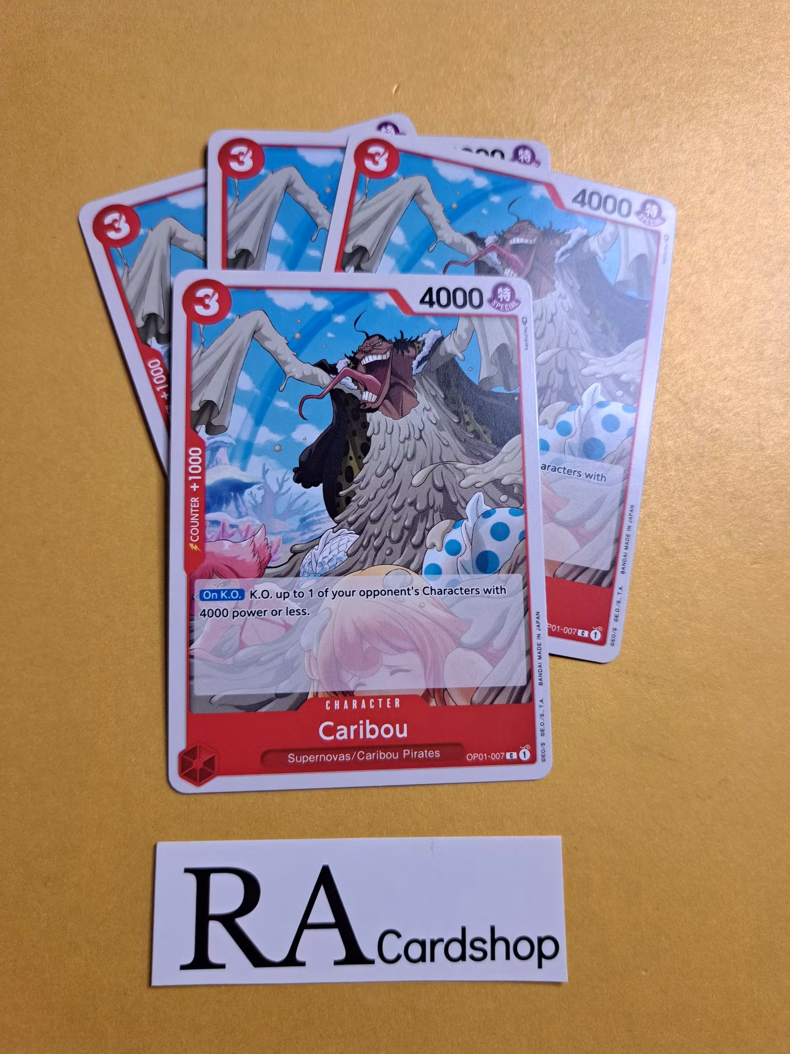 Caribou Common Playset OP01-007 Romance Dawn One Piece Card Game