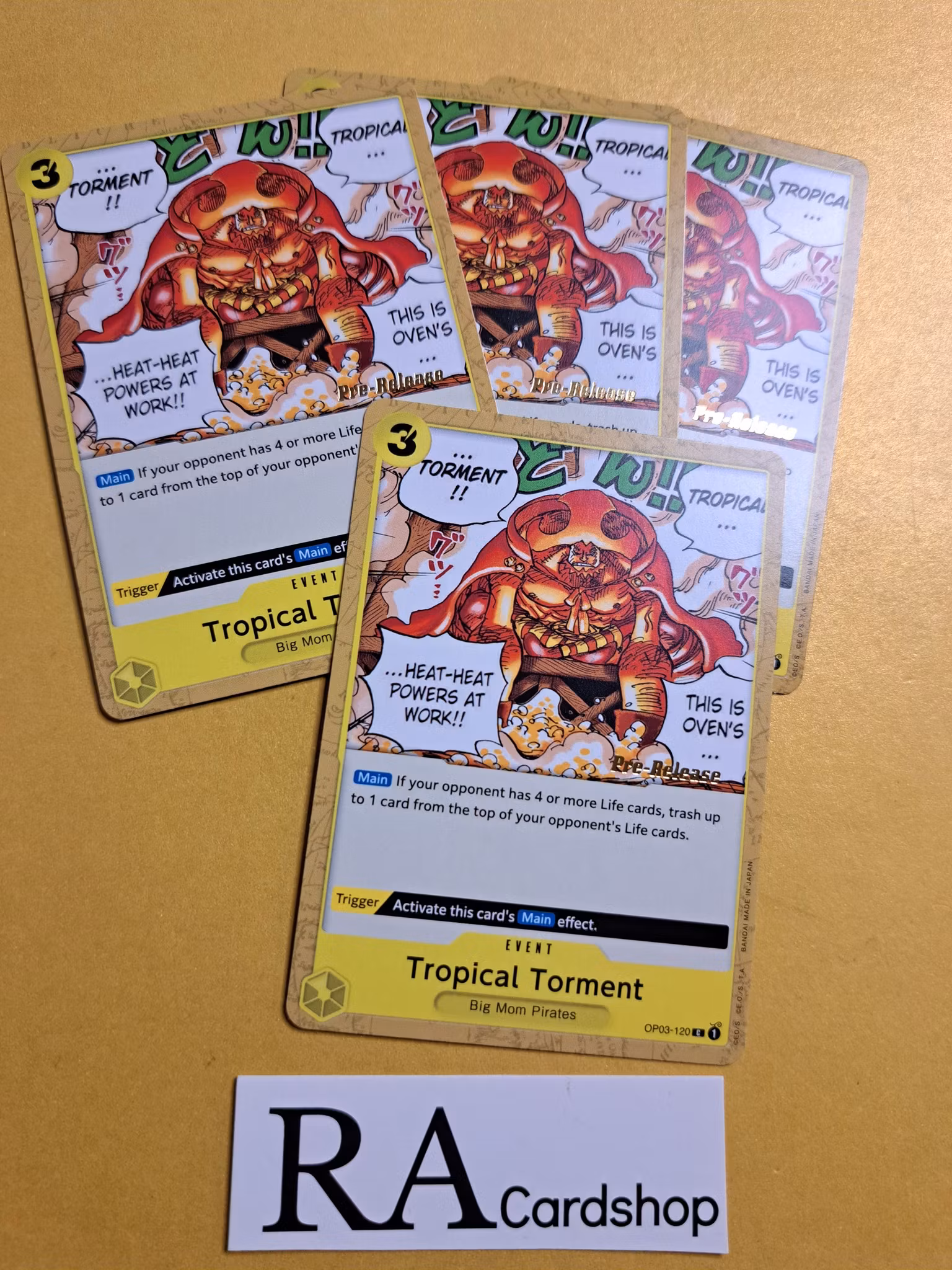 Tropical Torment Common Pre-Release Full Playset OP03-120 Pillar of Strenght One Piece Card Game