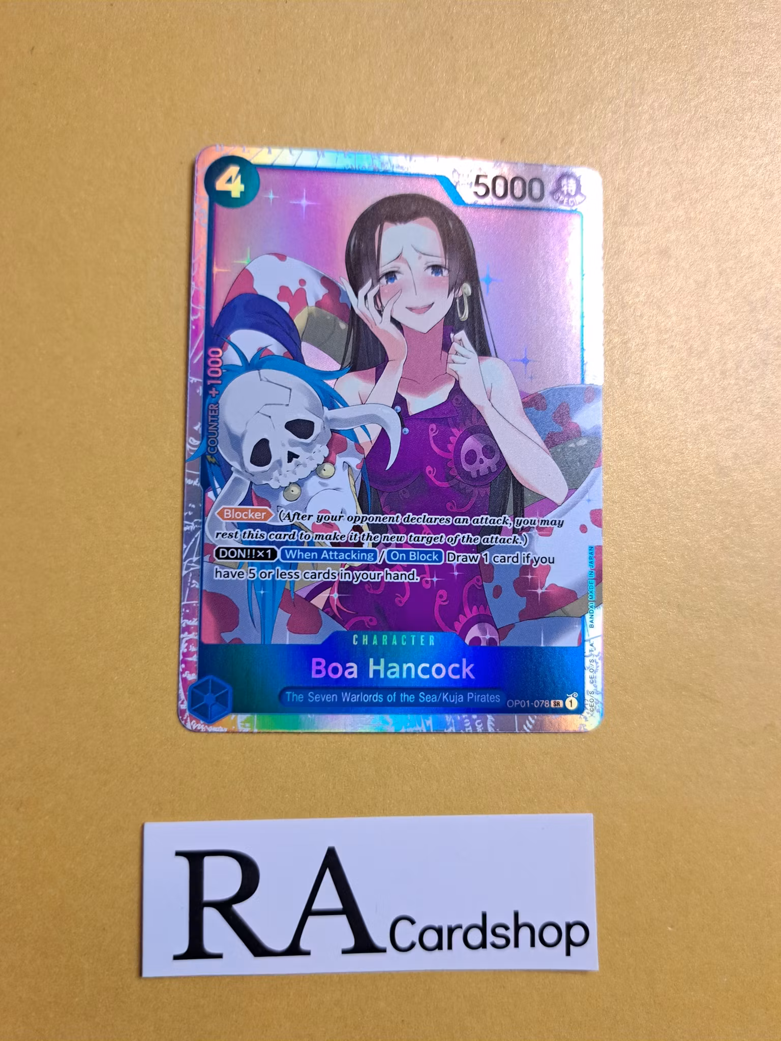 Boa Hancock Super Rare OP01-078 Romance Dawn One Piece Card Game