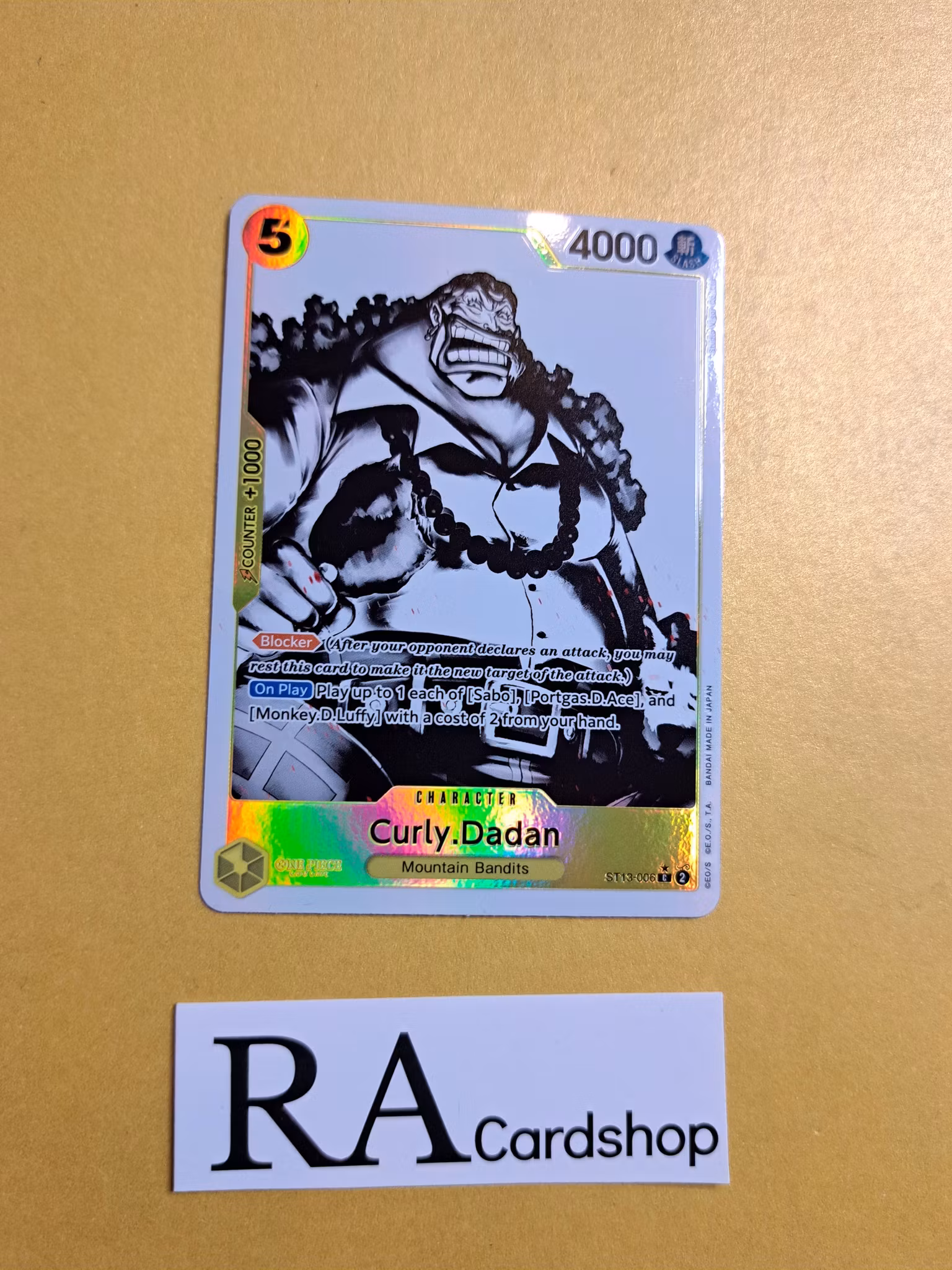 Curly.Dadan Alternate Art ST13-006 The Three Brothers One Piece Card Game