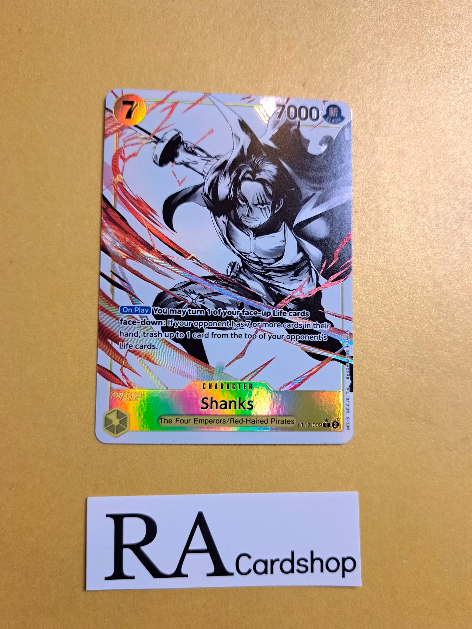 Shanks Alternate Art ST13-009 The Three Brothers One Piece Card Game