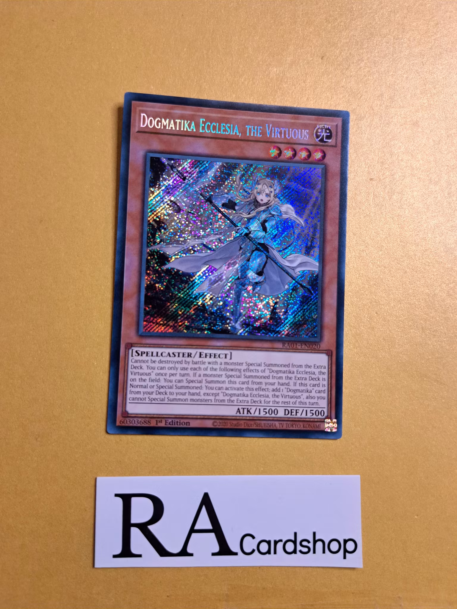 Dogmatika Ecclesia The Virtuous RA01-EN020 Secret Rare 1st Edition 25th Anniversary Rarity Collection Yu-Gi-Oh